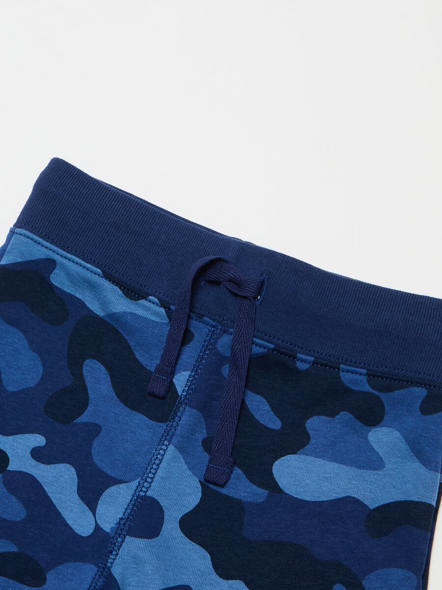 Shorts in felpa camouflage stampa logo Bimbo_2