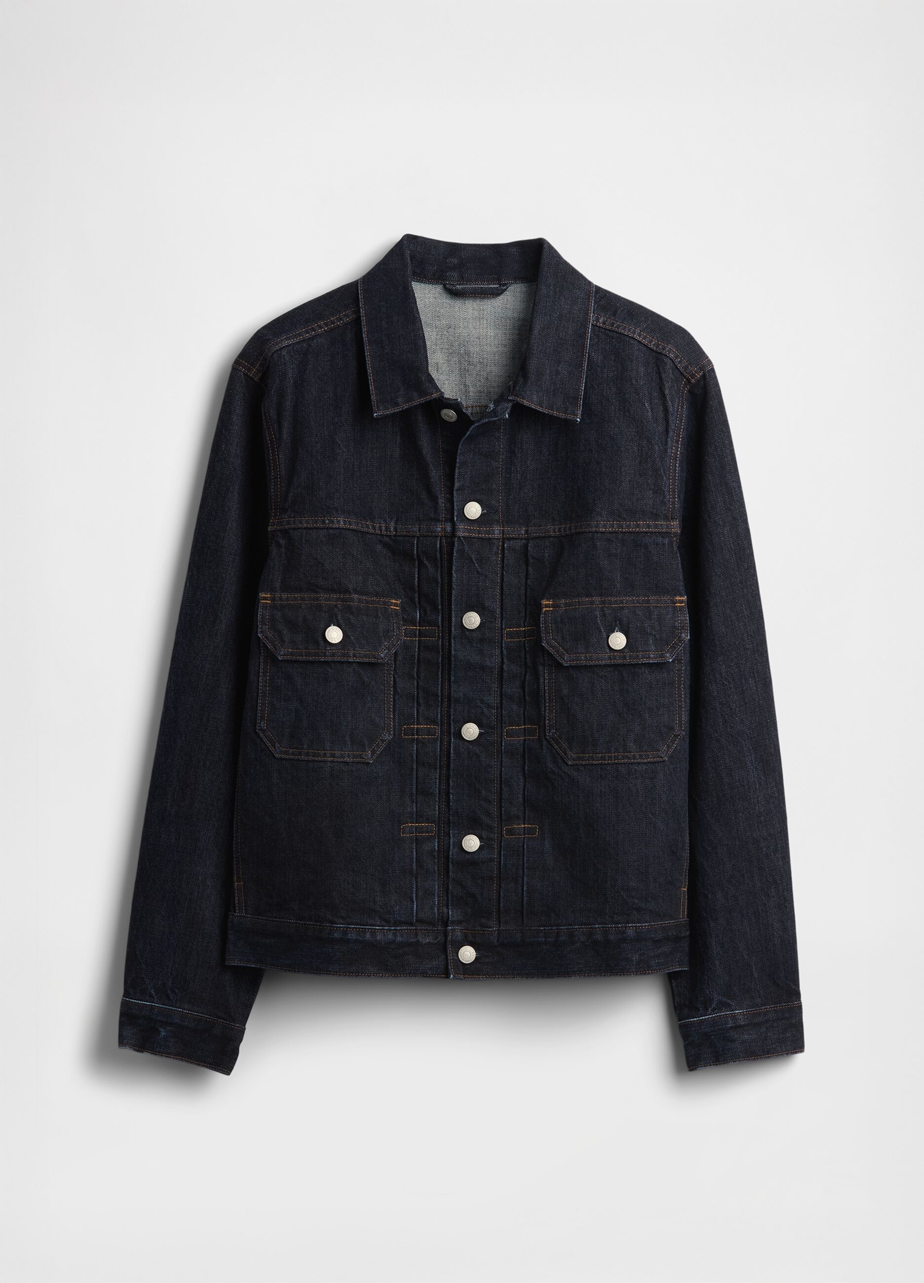 Giacca denim blu in cotone_3