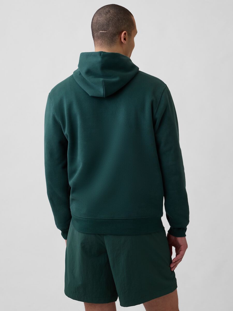 Felpa con cappuccio e logo in misto cotone Uomo_1