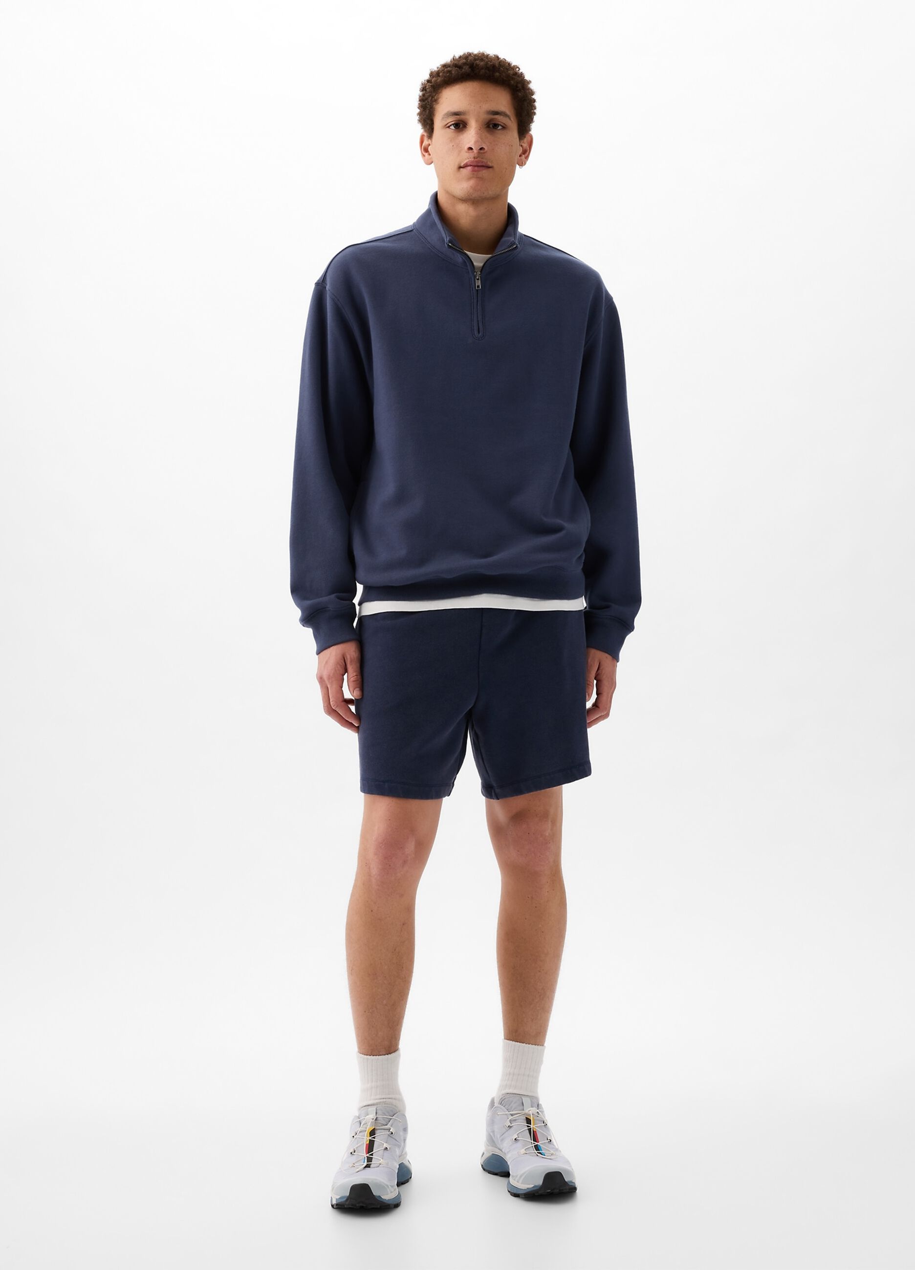 Bermuda jogger in felpa con coulisse
