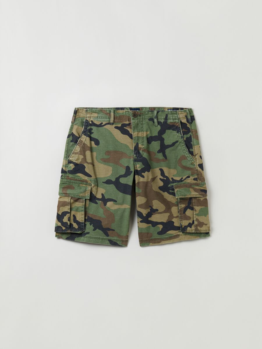 Camouflage cargo Bermuda shorts Man_1