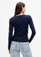 Maglia blu a maniche lunghe in cotone e modal elasticizzato_2