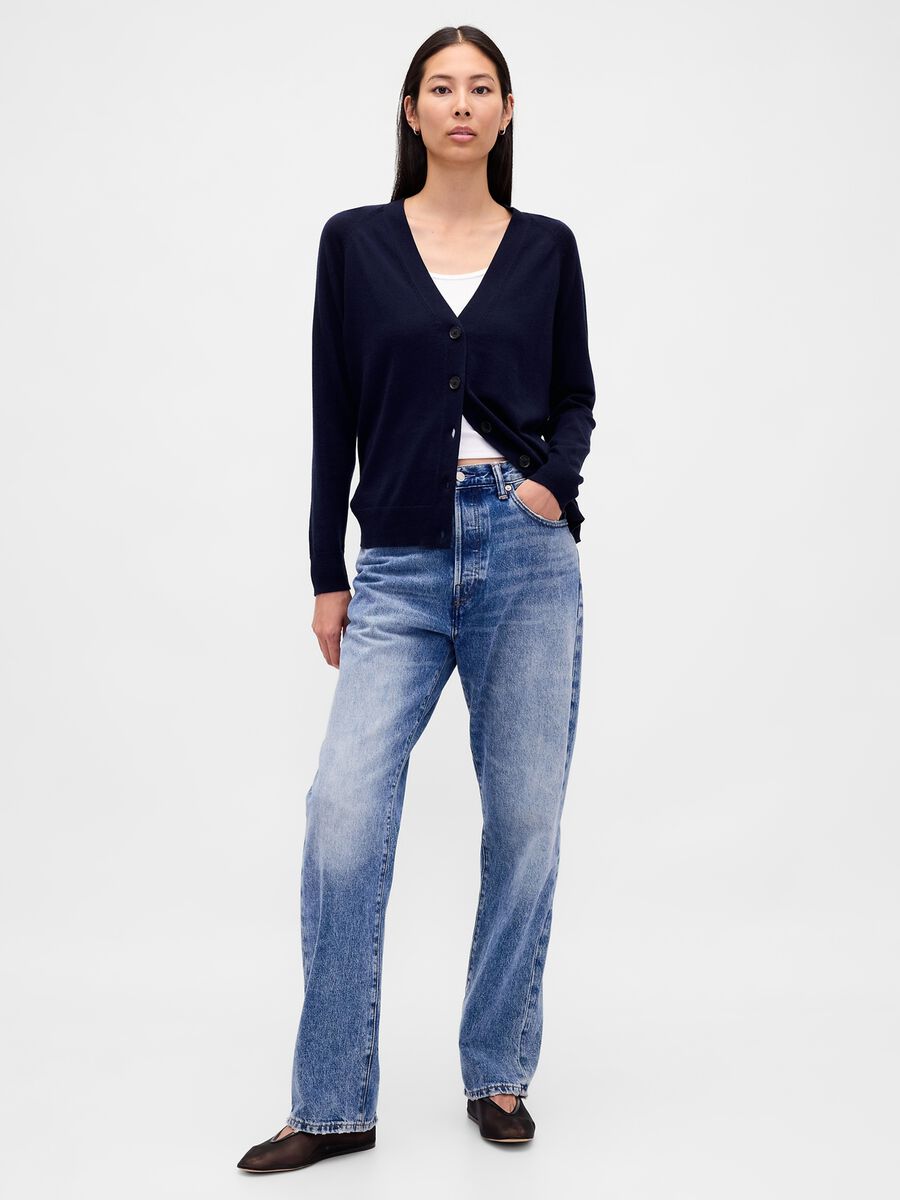 Blue Wool Cardigan Woman_2