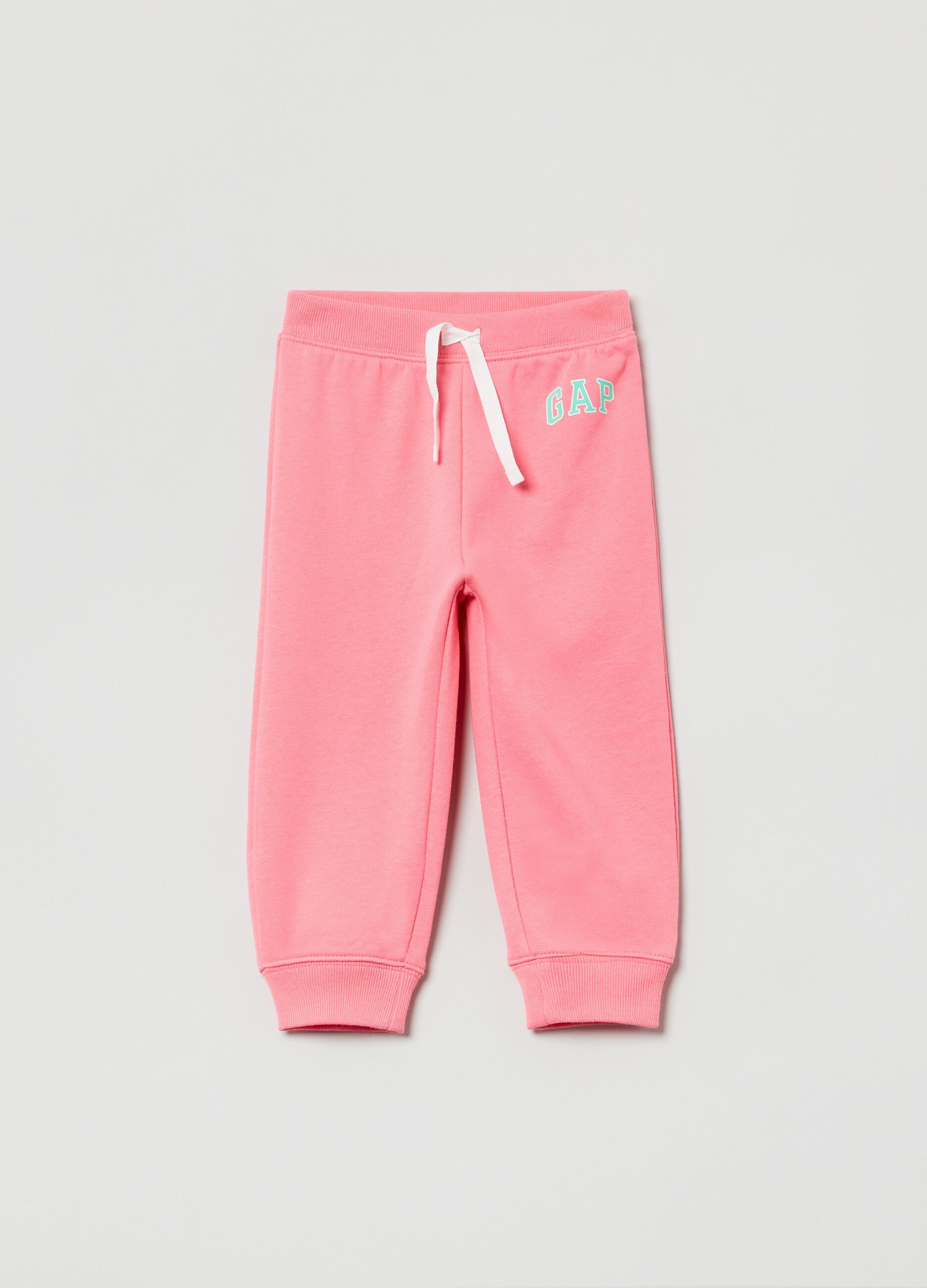 Fleece joggers with logo print