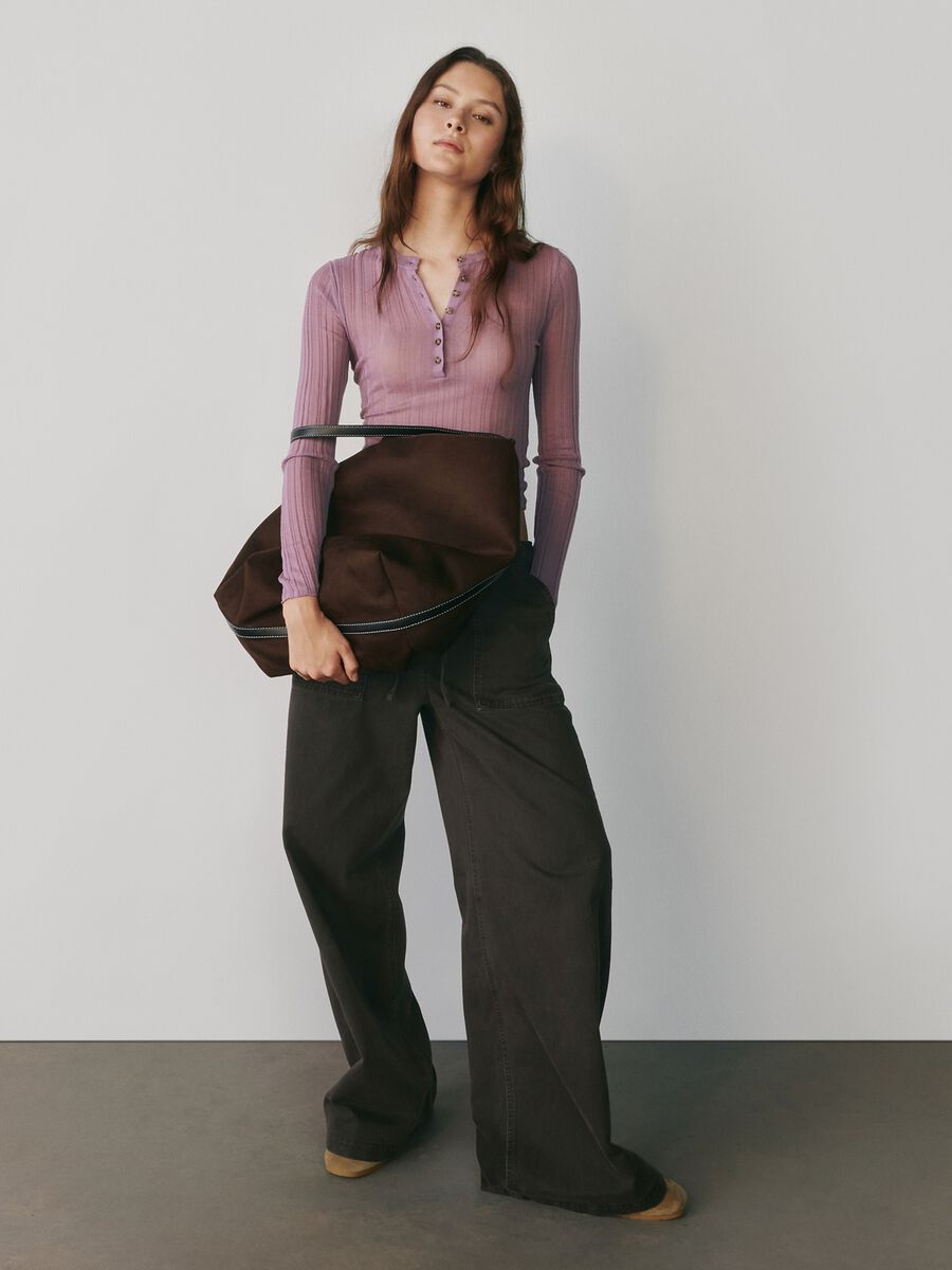 Purple acrylic blend jumper Woman_3