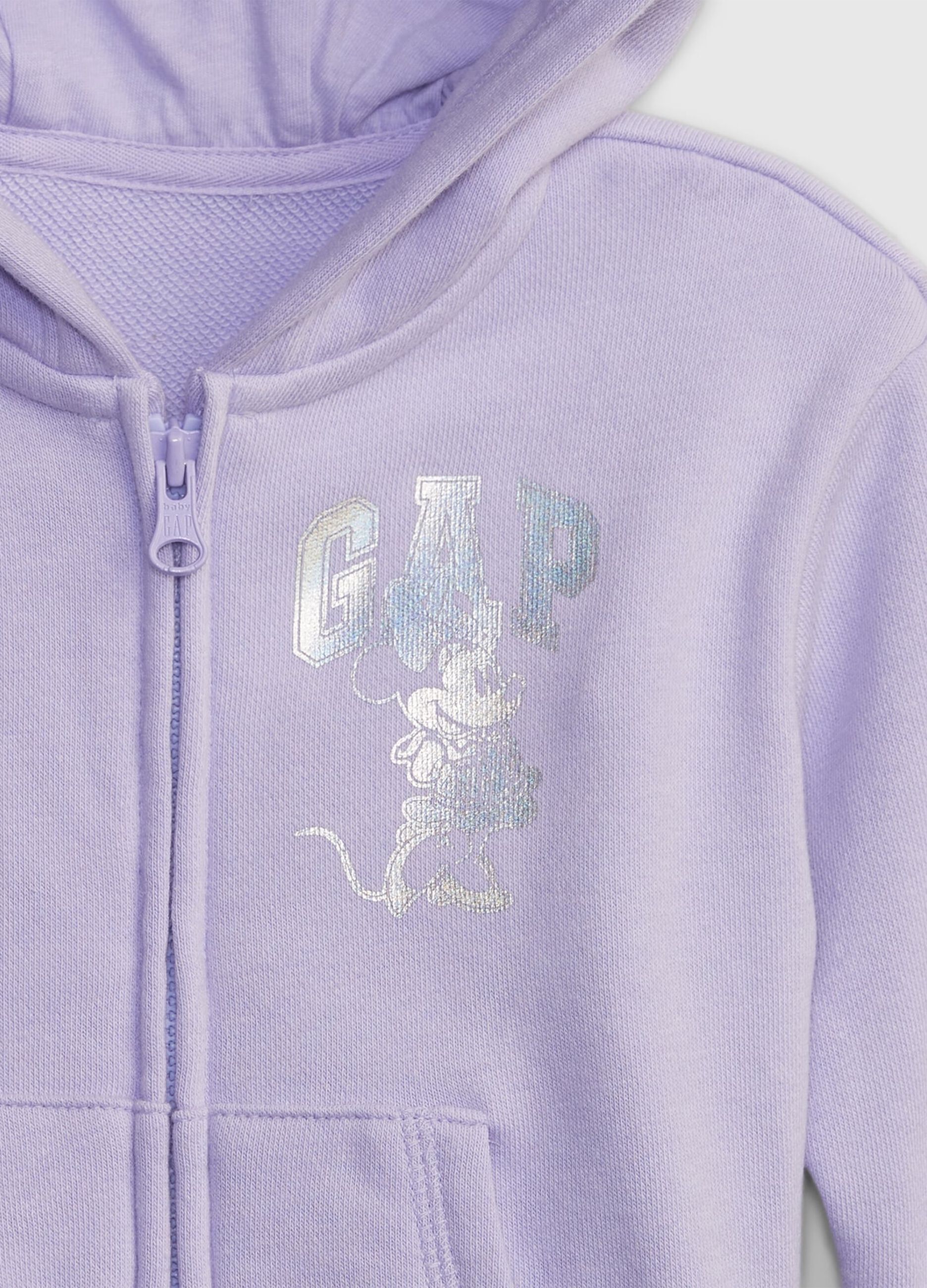 Full-zip sweatshirt with hood and Disney 100th print_2