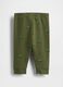 Pantaloni verde in cotone con stampa trattori_1