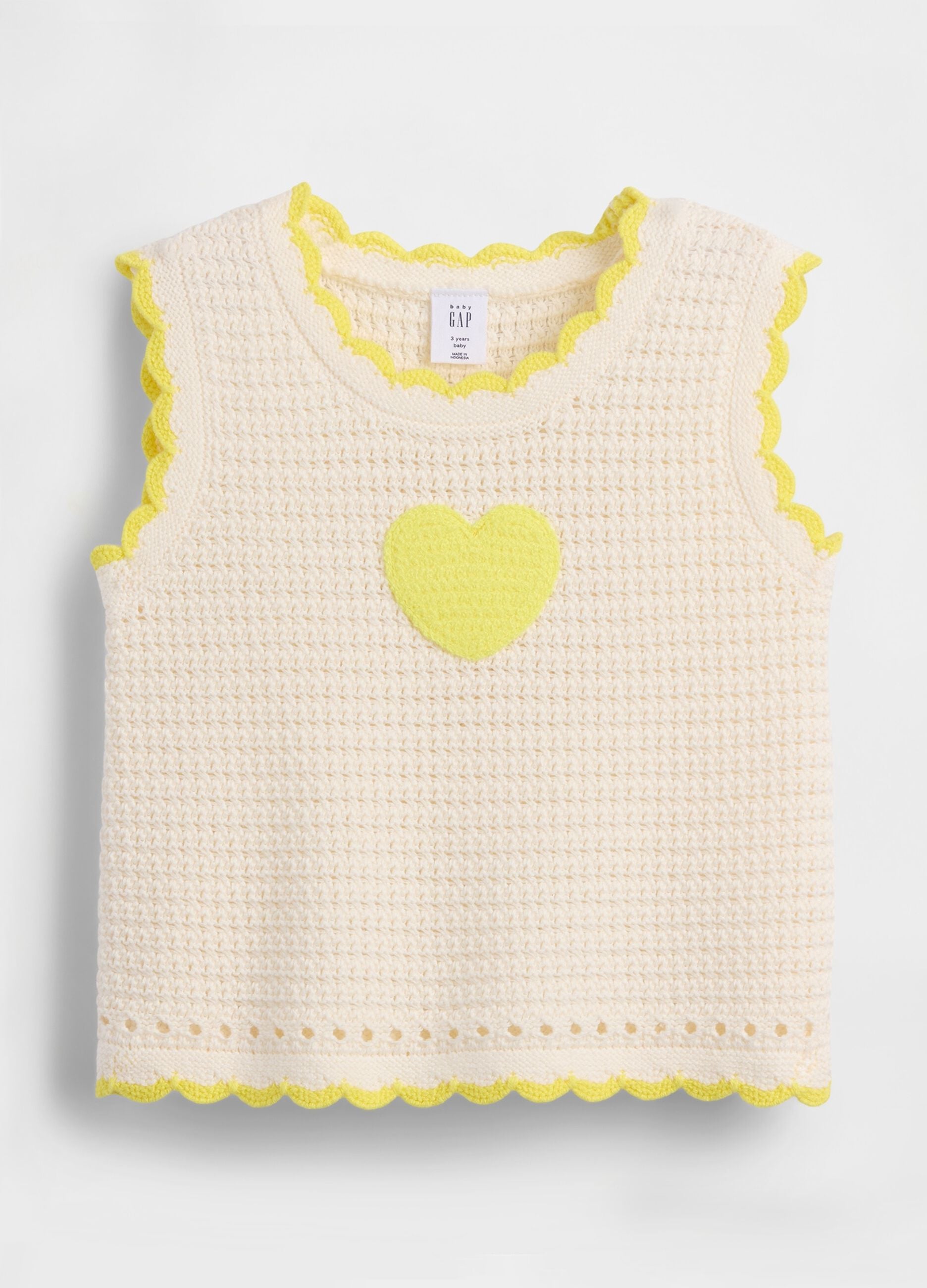 Tank top in puro cotone lavorato