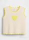 Tank top in puro cotone lavorato_0