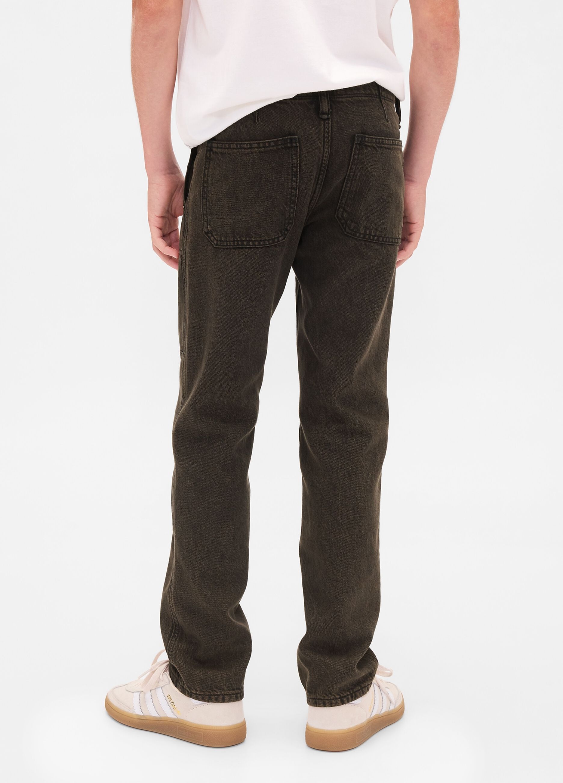 Pantaloni cargo marroni in cotone_2