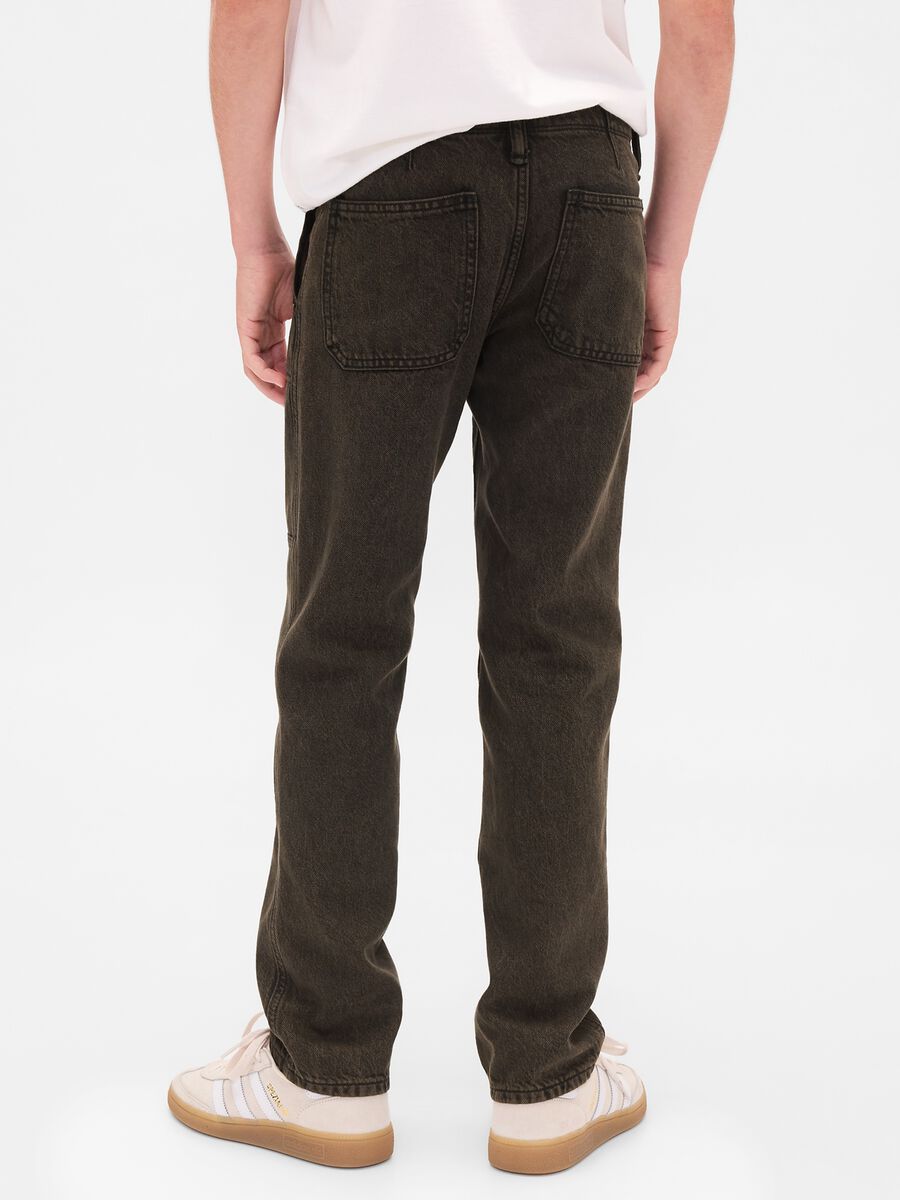 Pantaloni cargo marroni in cotone Bambino_2