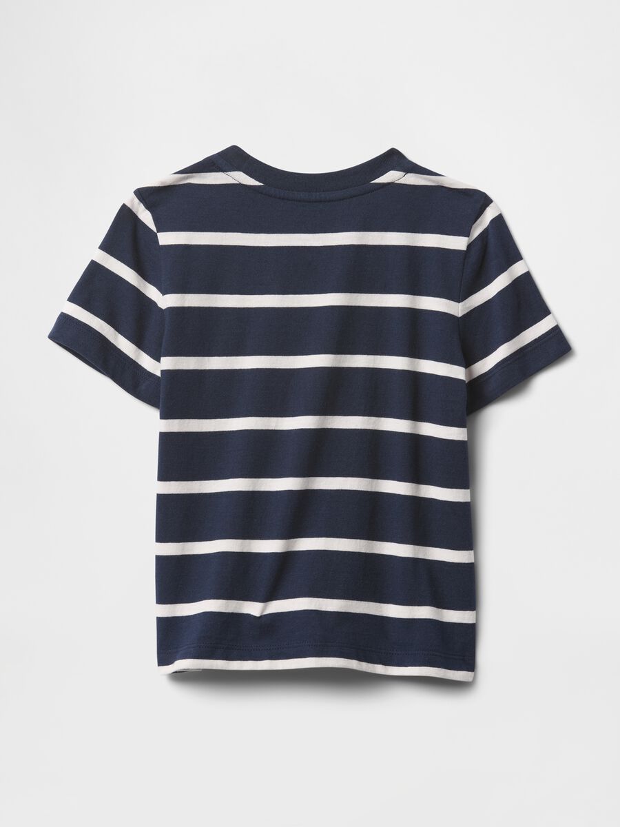 T-shirt a righe blu e bianche Bimbo_1