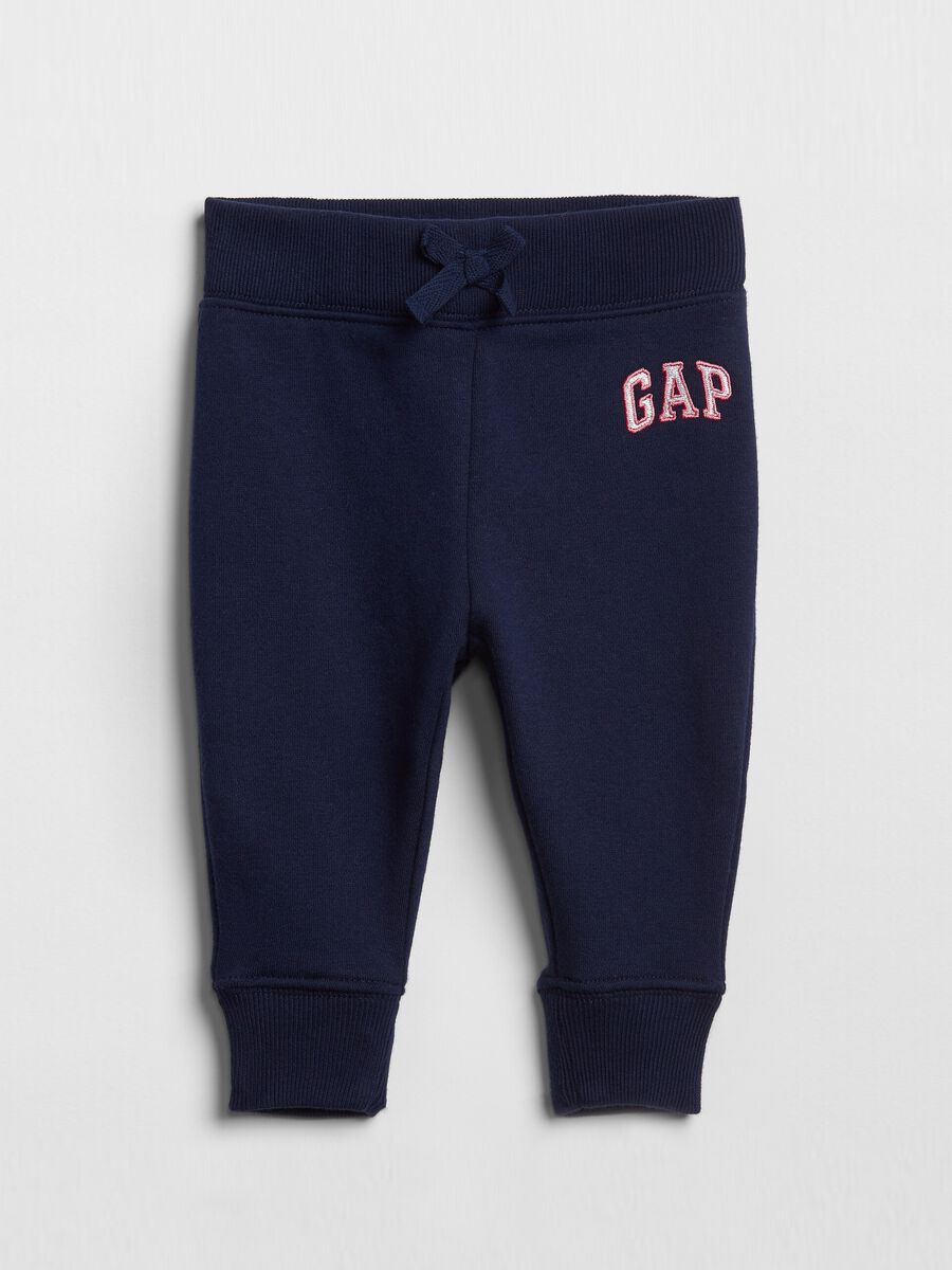 Joggers with hood and logo patch Newborn Boy_0