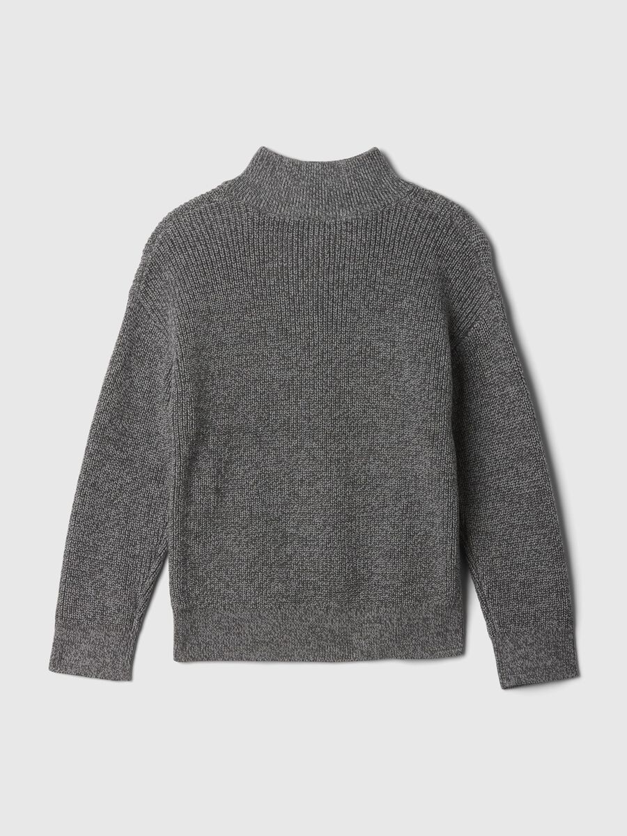 Pullover mock neck con mezza zip Bimbo_1