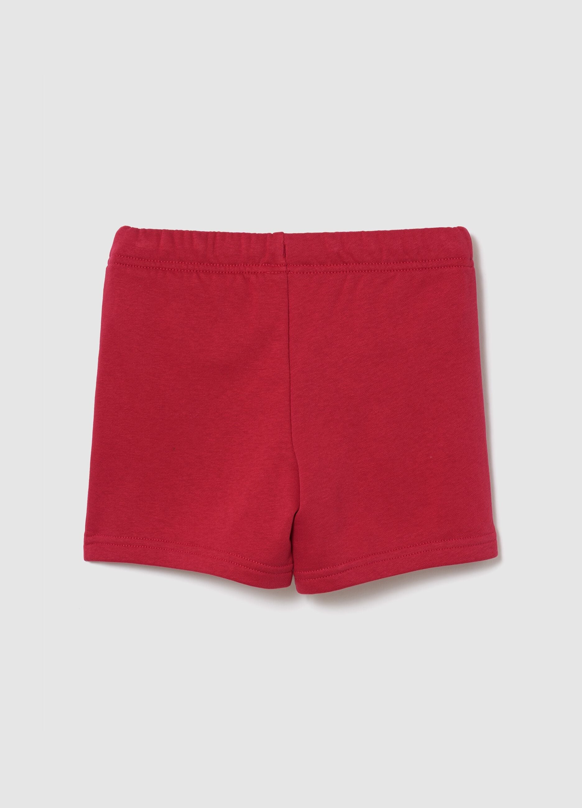 Shorts in misto cotone con coulisse