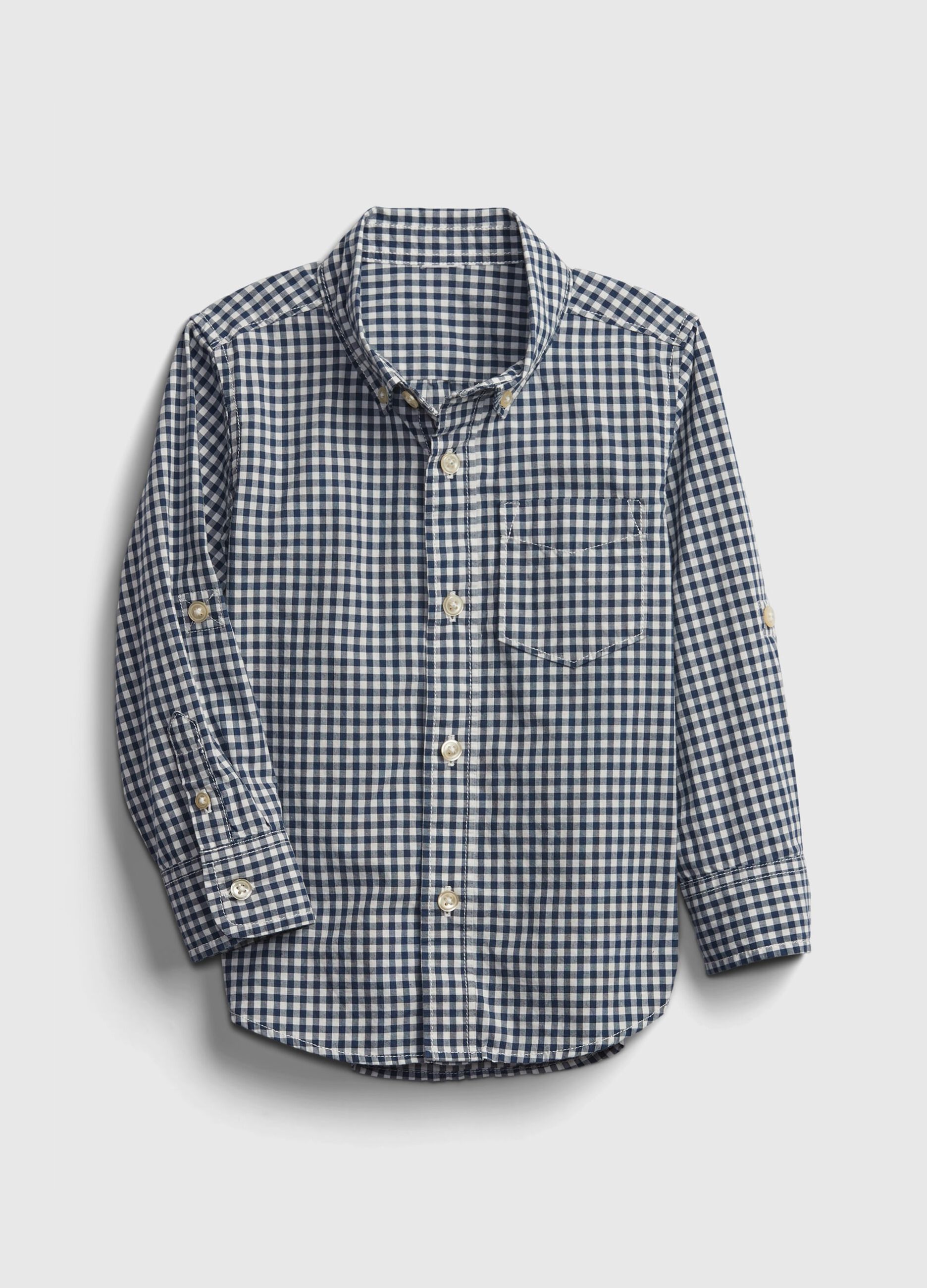 Cotton shirt with Vichy pattern_1