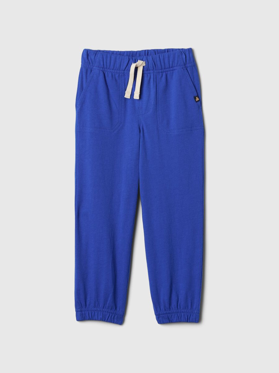 Joggers in felpa con coulisse e profili elasticati Bimbo_0