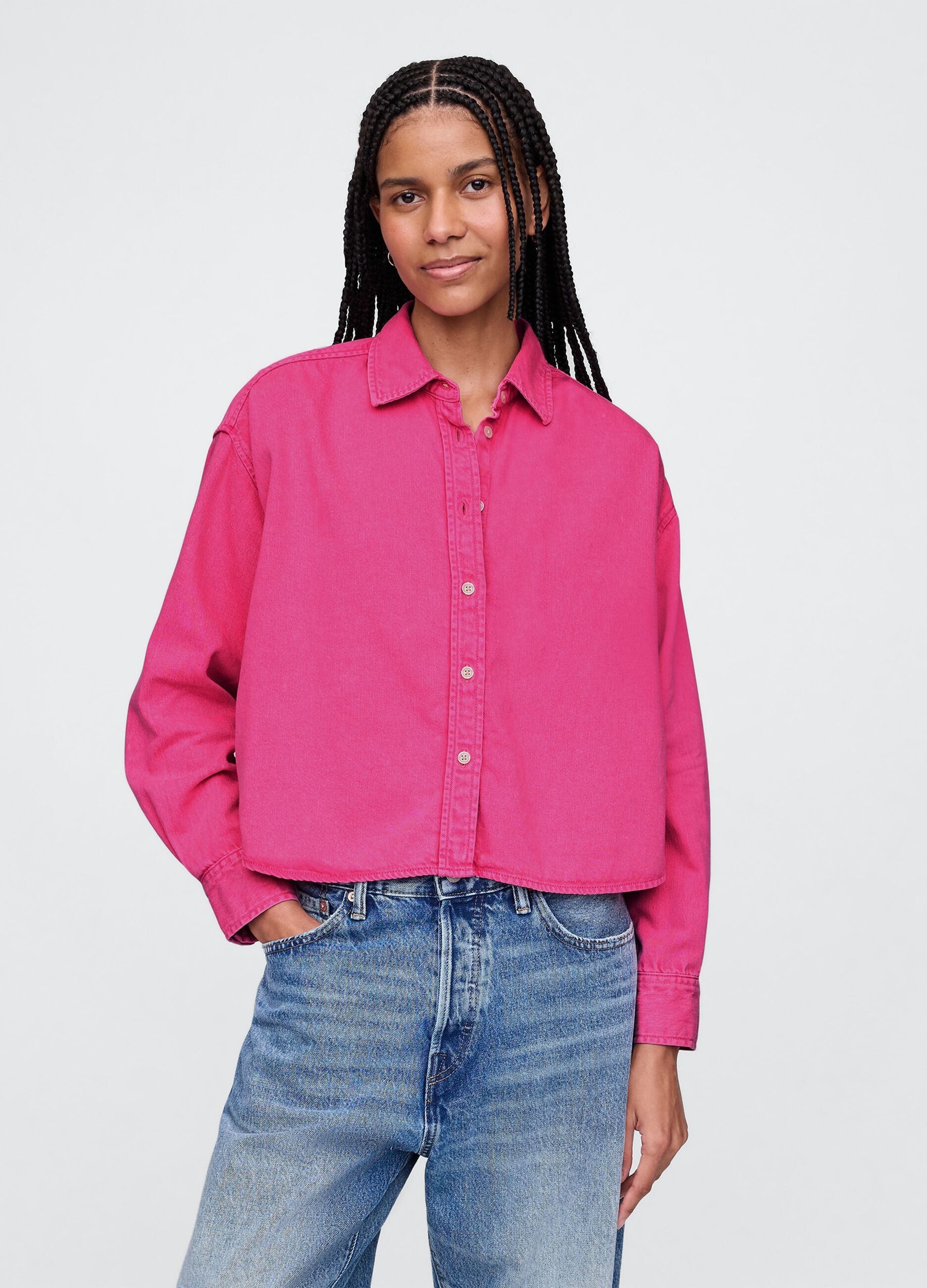 Camicia oversize rosa