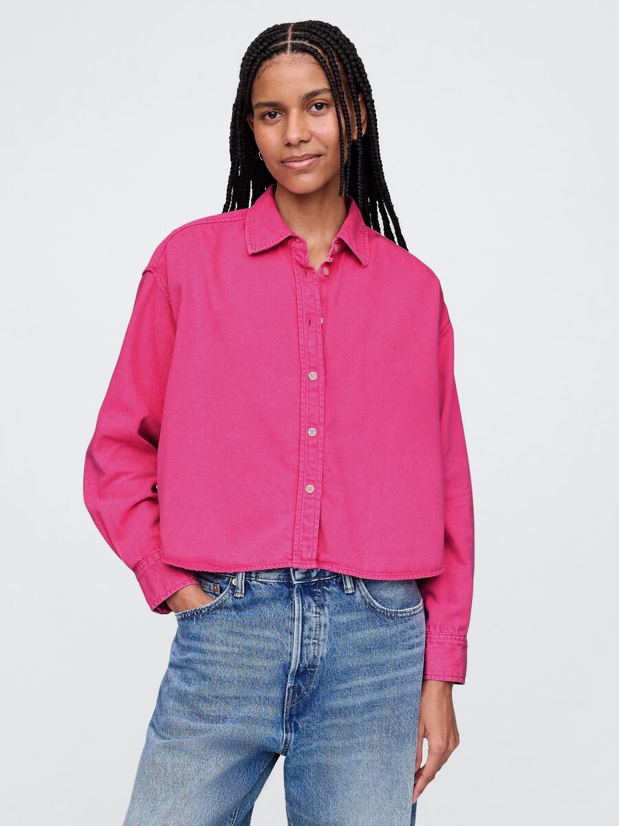 Camicia oversize rosa Donna_0