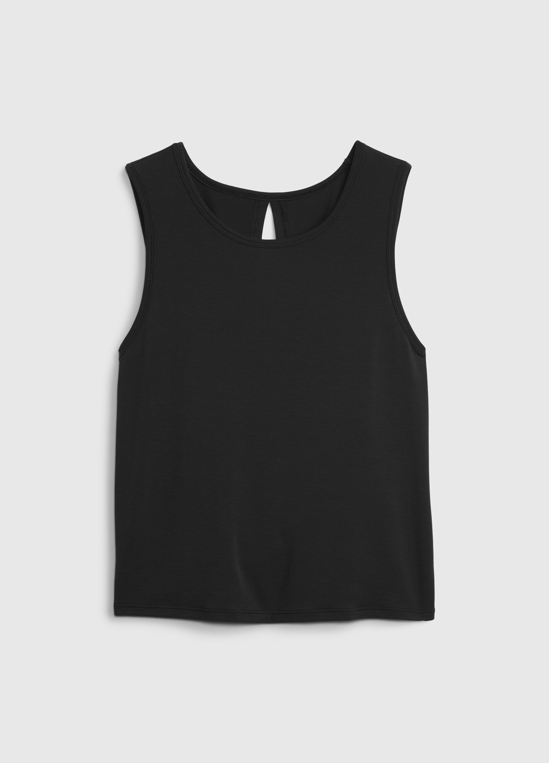 Sports tank top with opening