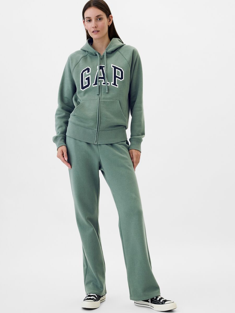 Felpa con cappuccio ricamo logo Donna_1