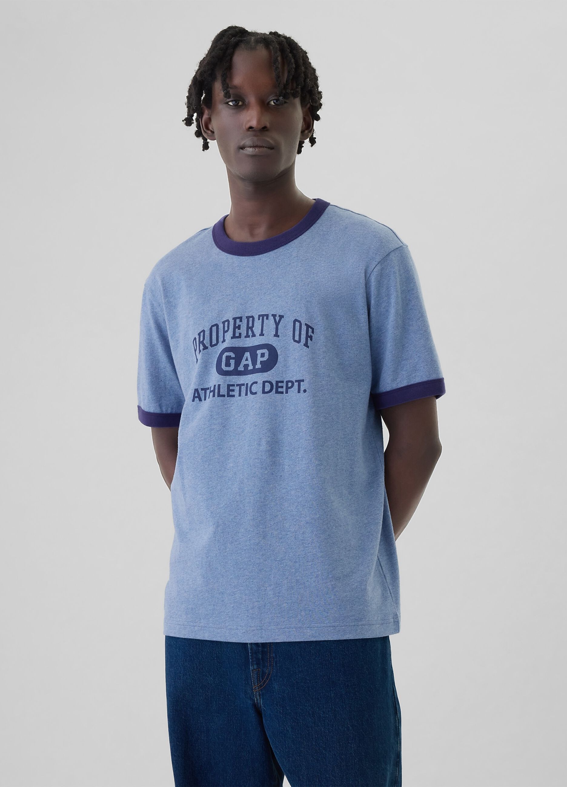 Cotton T-shirt with logo print
