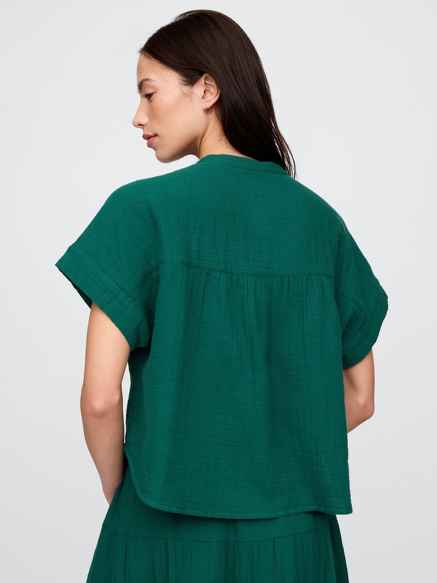 Camicia verde in cotone leggero Donna_1