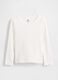 White Long Sleeve Cotton T-shirt_0