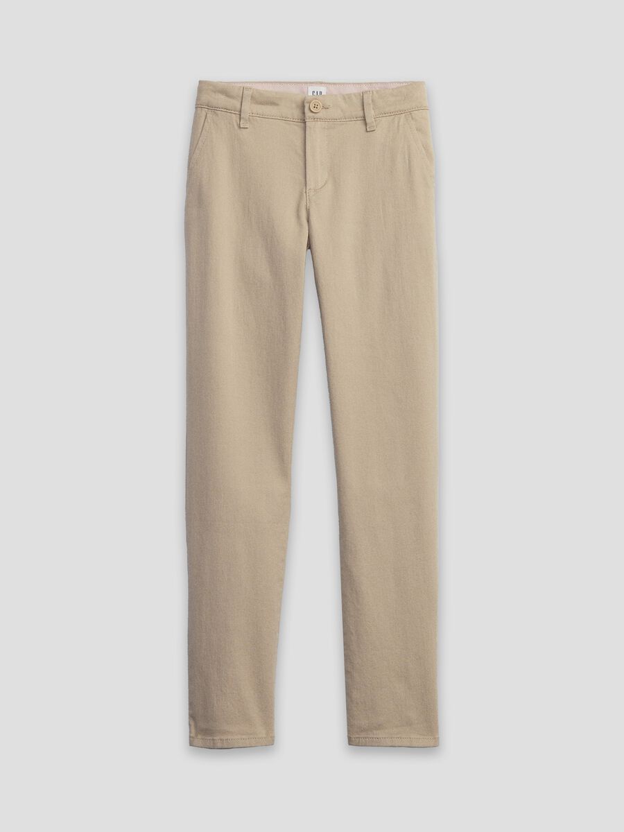 Stretch cotton chinos Girl_0