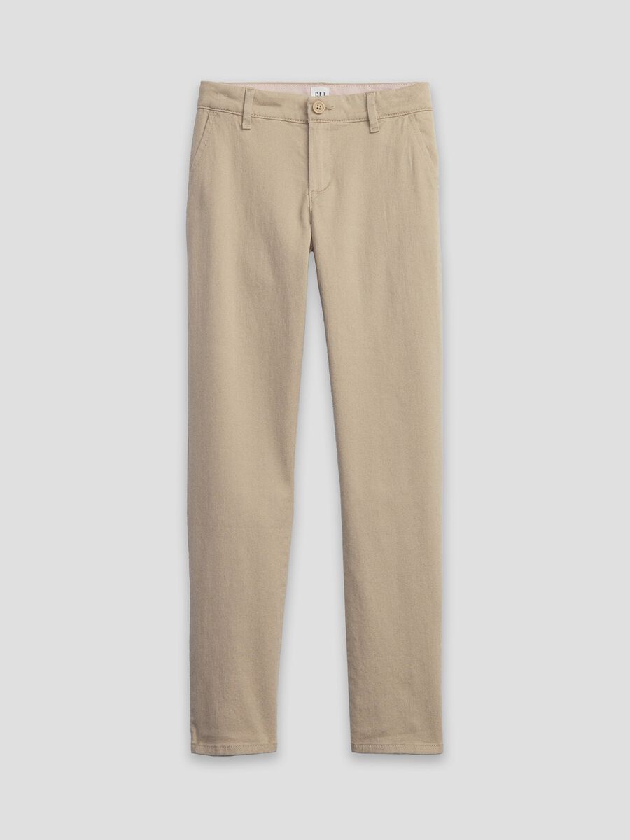 Pantaloni chino in cotone stretch Bambina_0