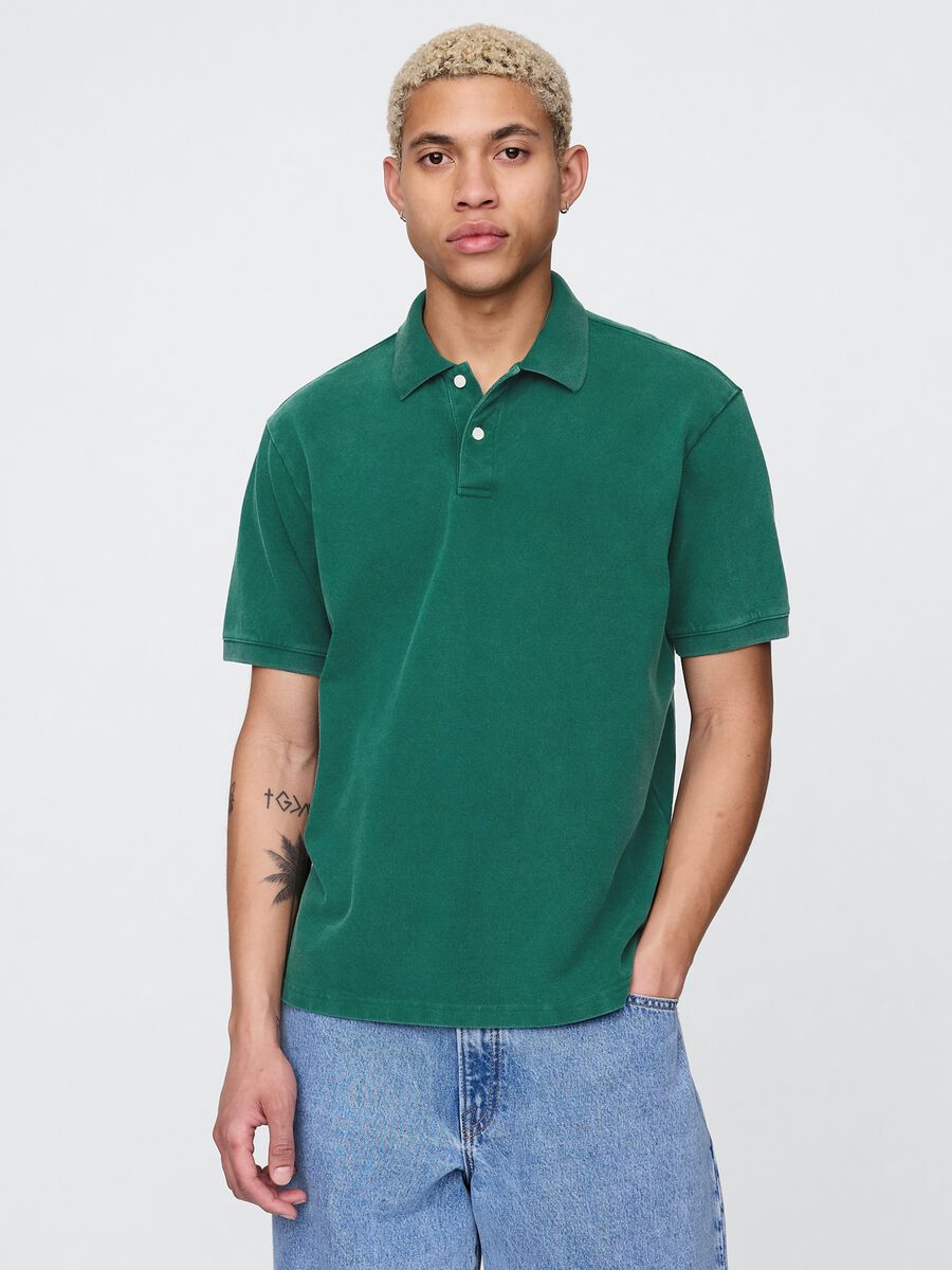 Green pure cotton polo Gap Man_0