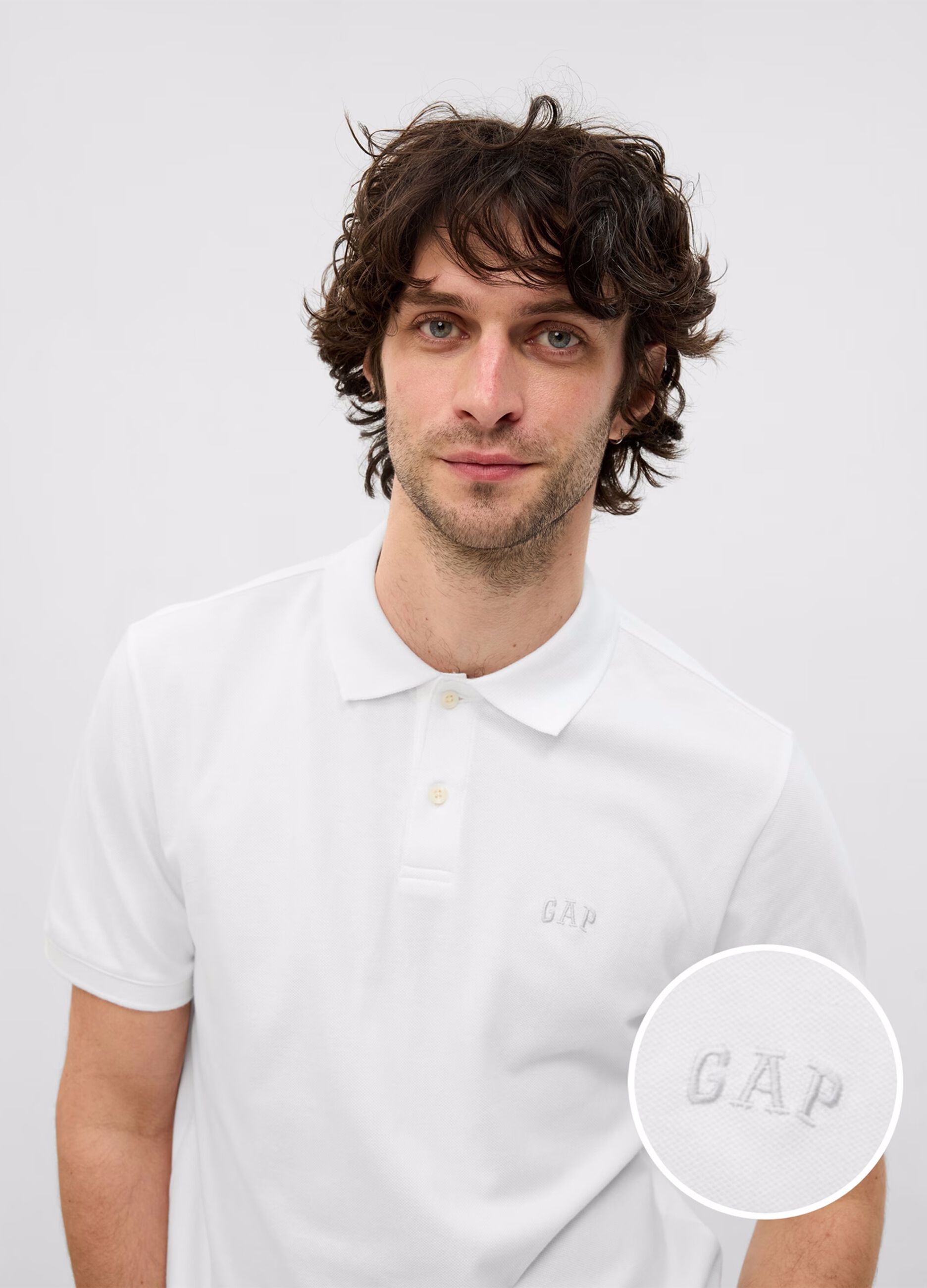 Polo in piquet con ricamo logo