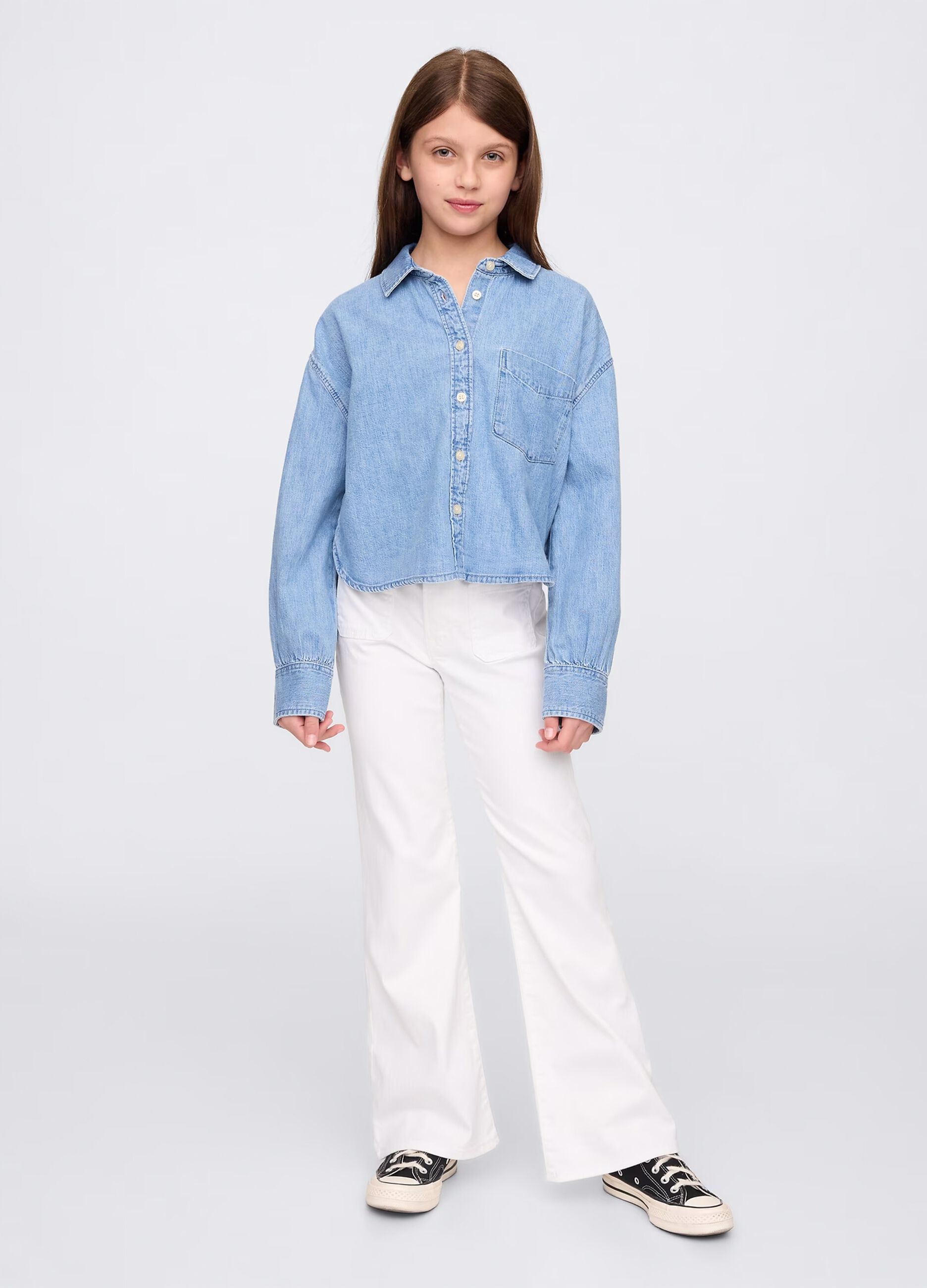 Jeans bianchi a zampa