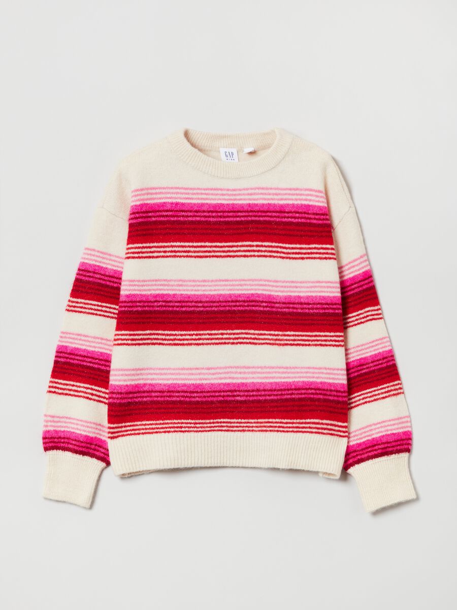 Pullover with thin stripes Girl_0