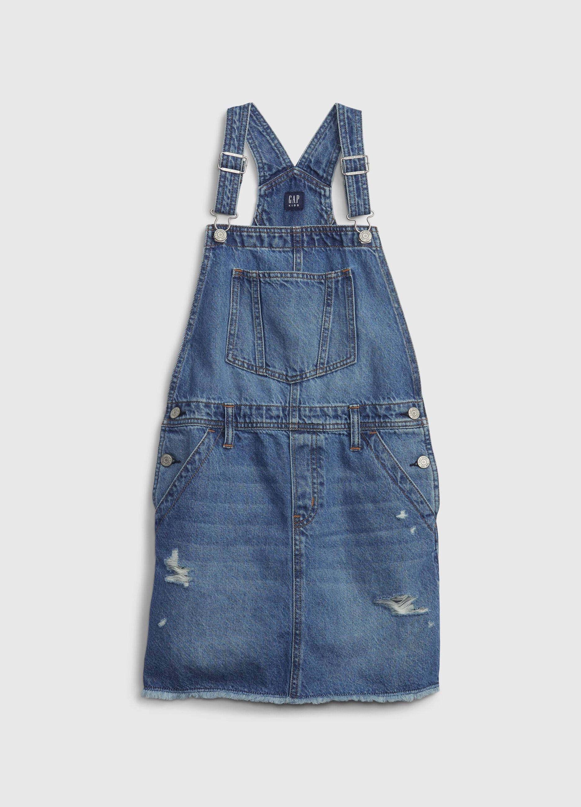 Skirt denim pinafore