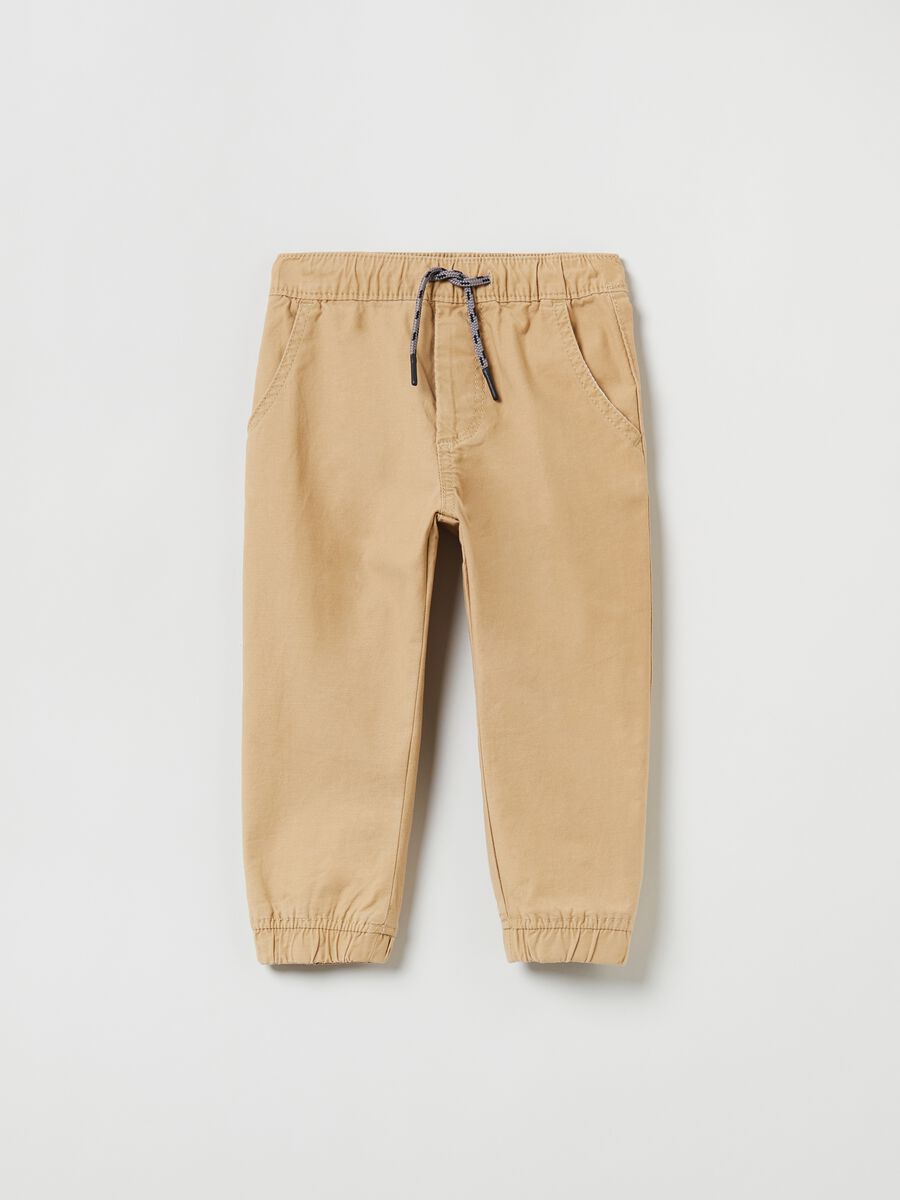 Pull-on trousers with drawstring Newborn Boy_0
