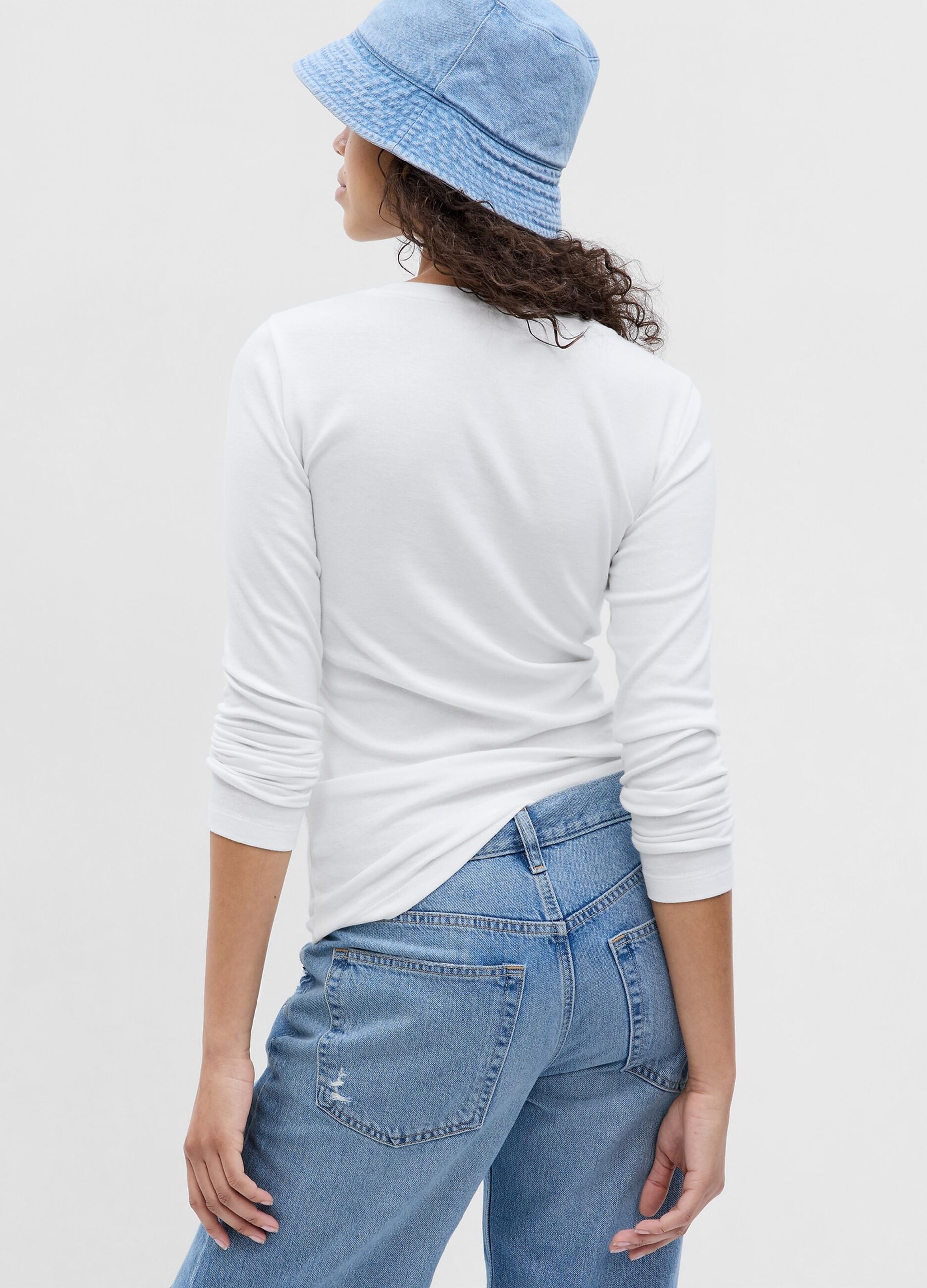 T-shirt a maniche lunghe in cotone e modal_2