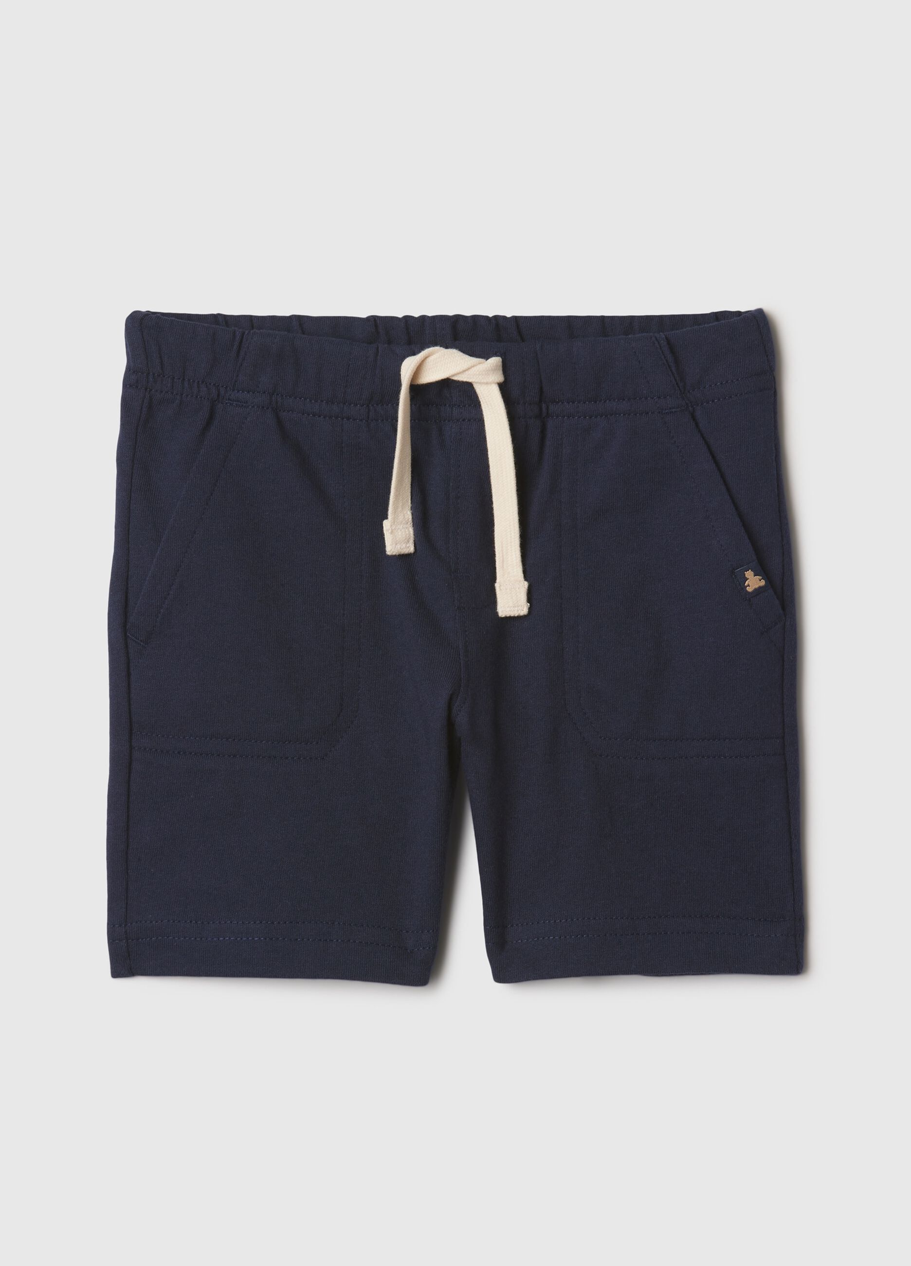 Bermuda in cotone con coulisse