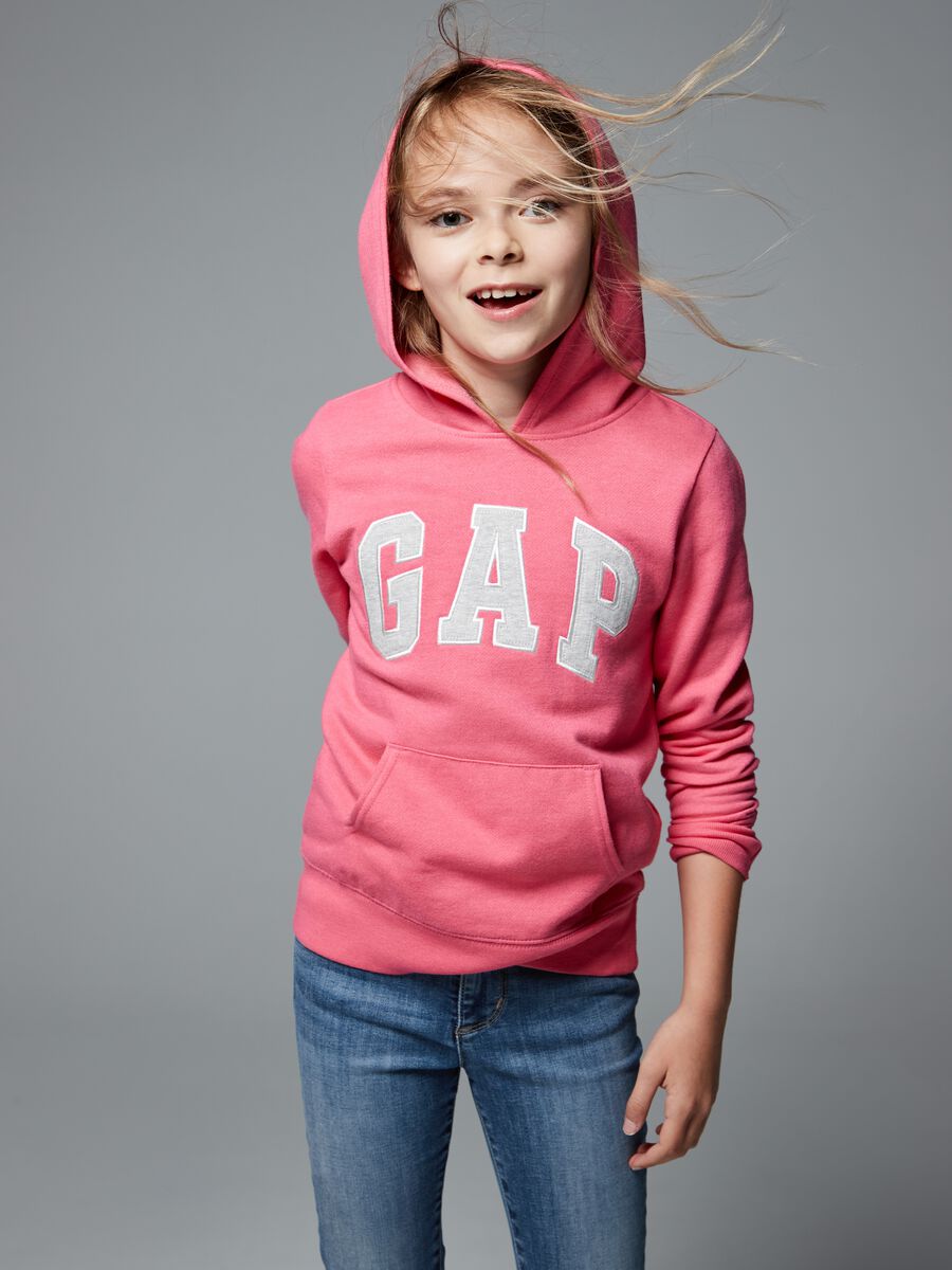 Hoodie with embroidered logo Girl_0