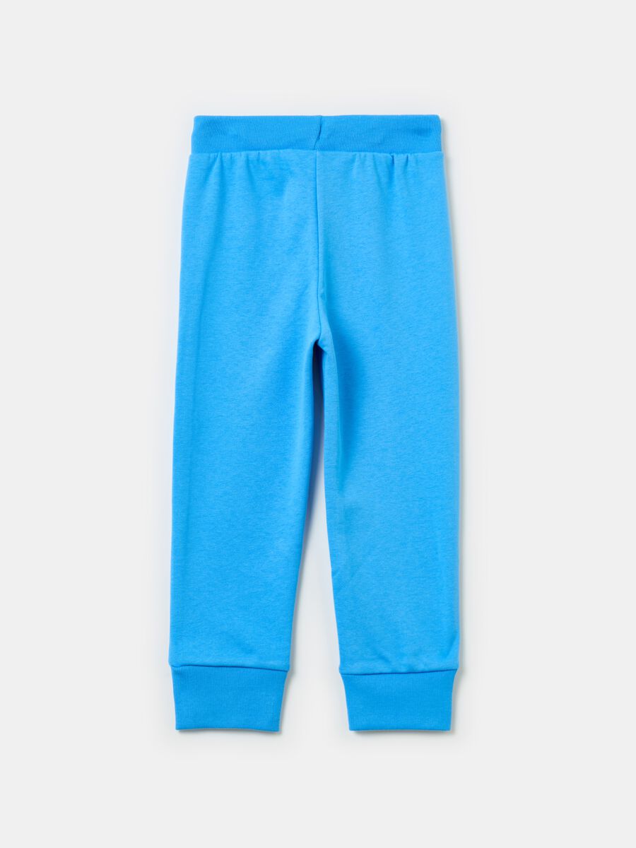 Joggers slim fit con coulisse e ricamo logo Bimbo_1