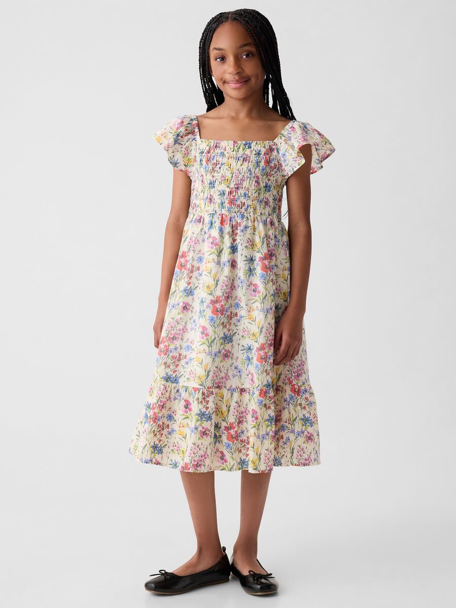 Floral dress with butterfly sleeves Girl_0
