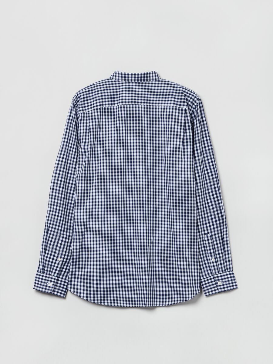 Shirt in Coolmax® fabric with gingham pattern. Man_2