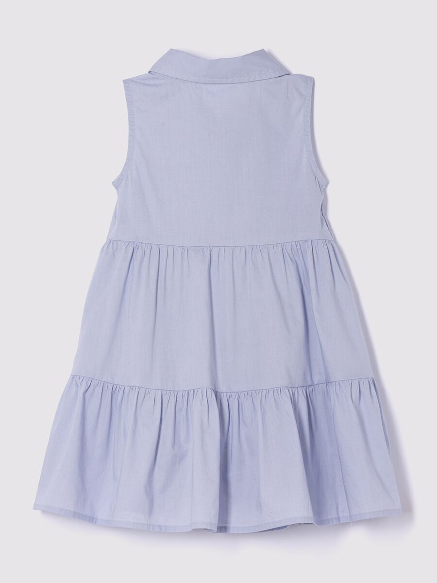 Abito senza maniche azzurro in cotone GAP Kids Bimba_1