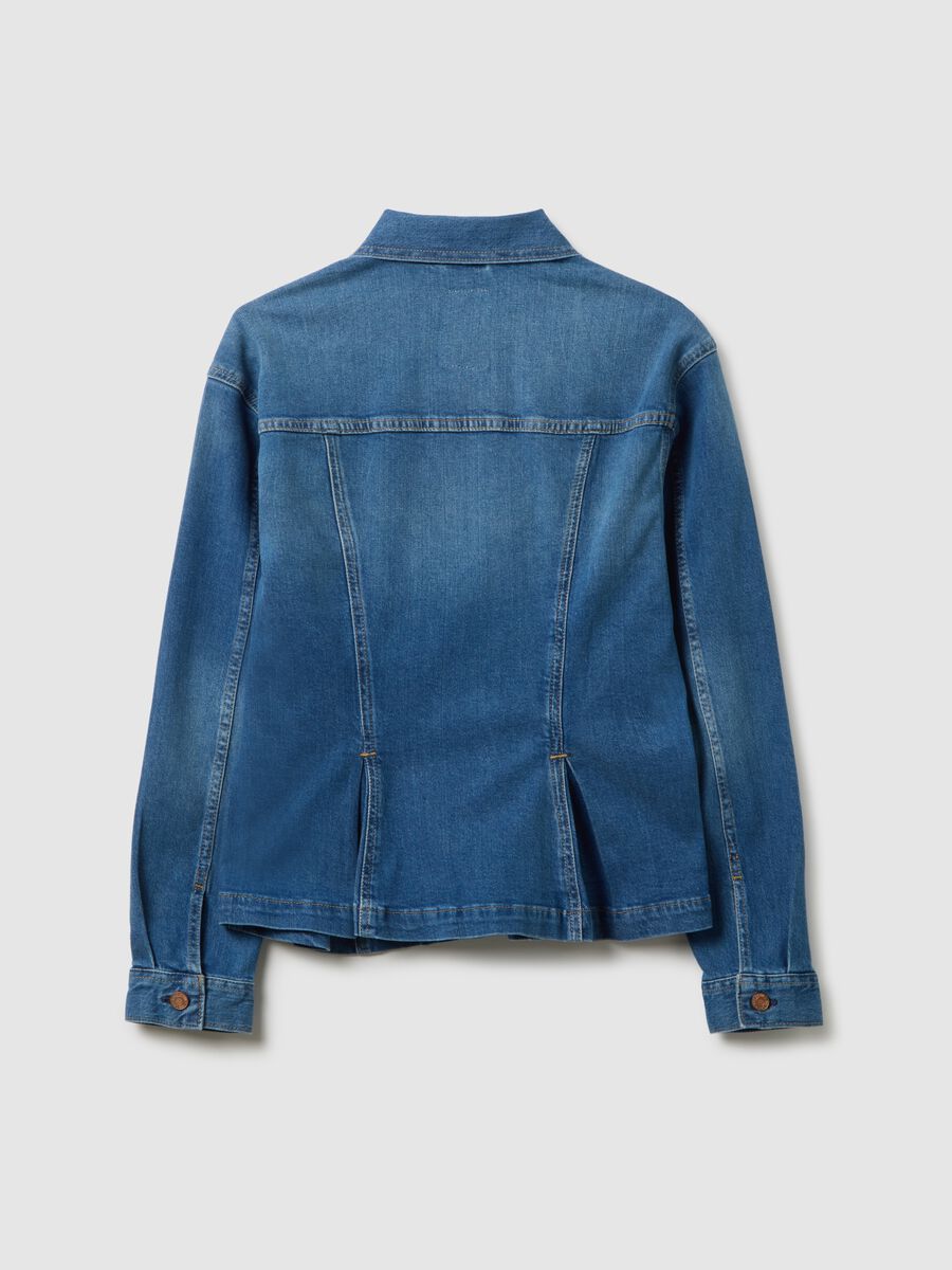 Stretch Denim Blue Jacket Woman_1