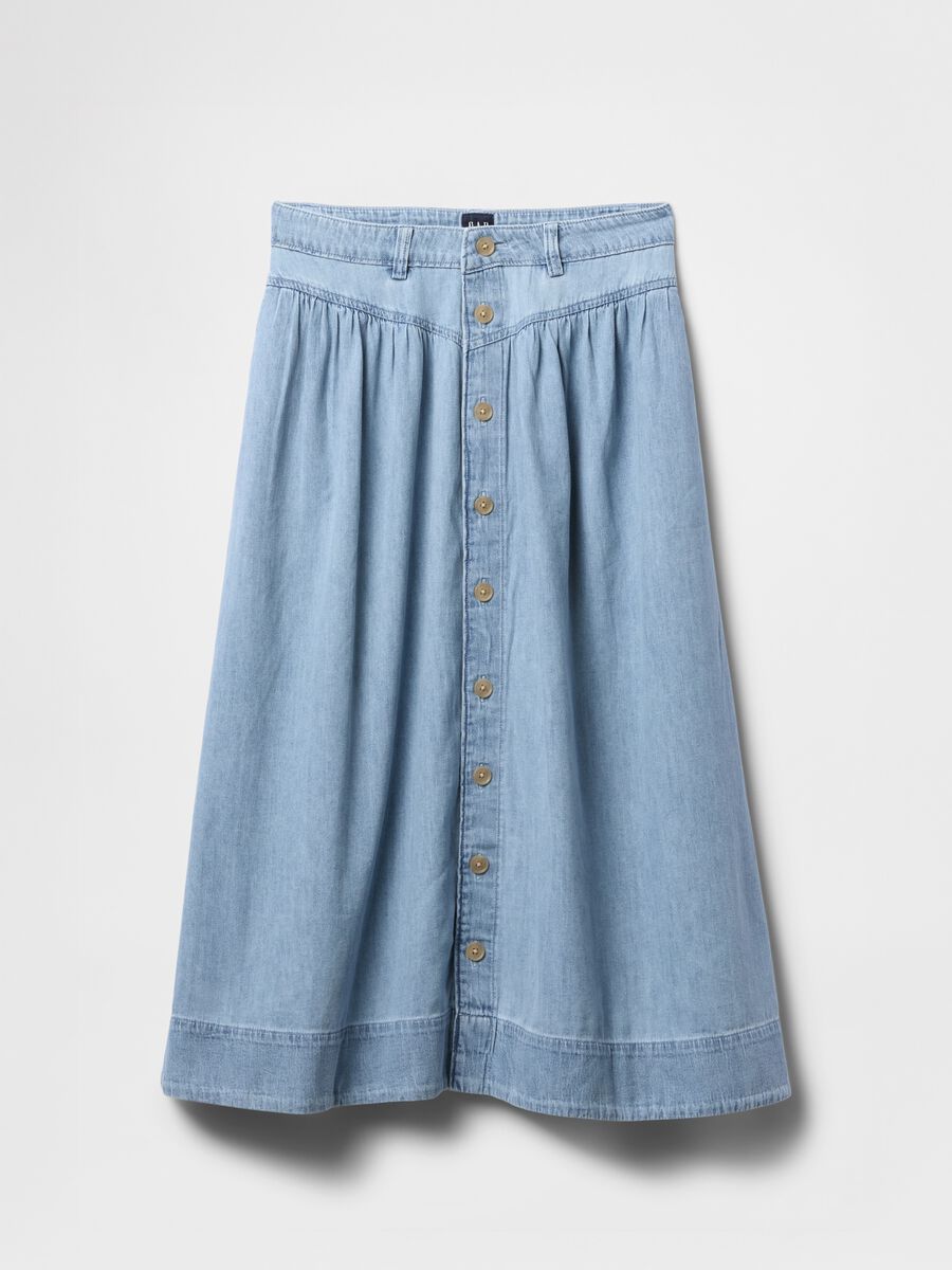 Gonna lunga in denim Donna_4
