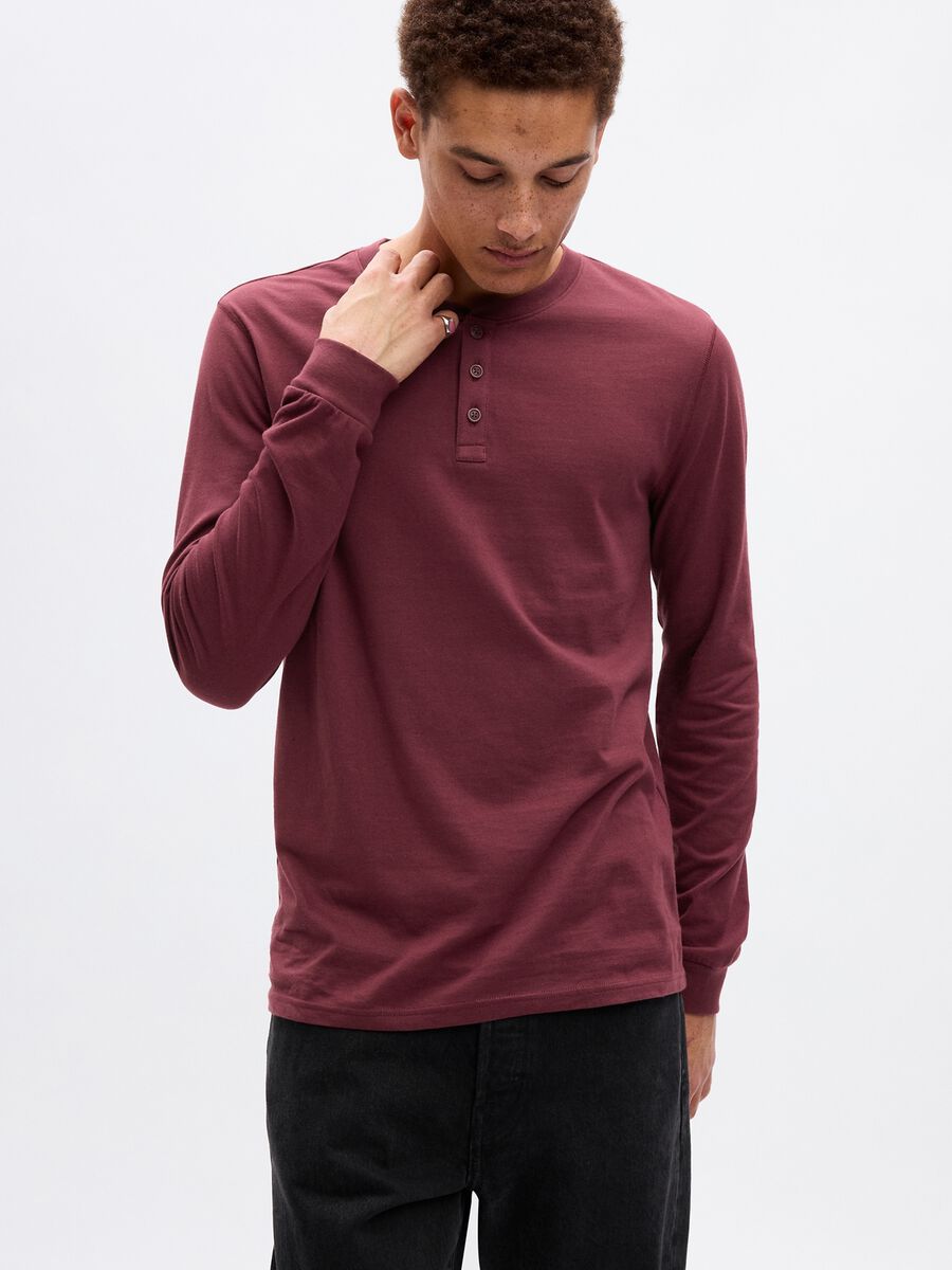 T-shirt in jersey a maniche lunghe Uomo_0