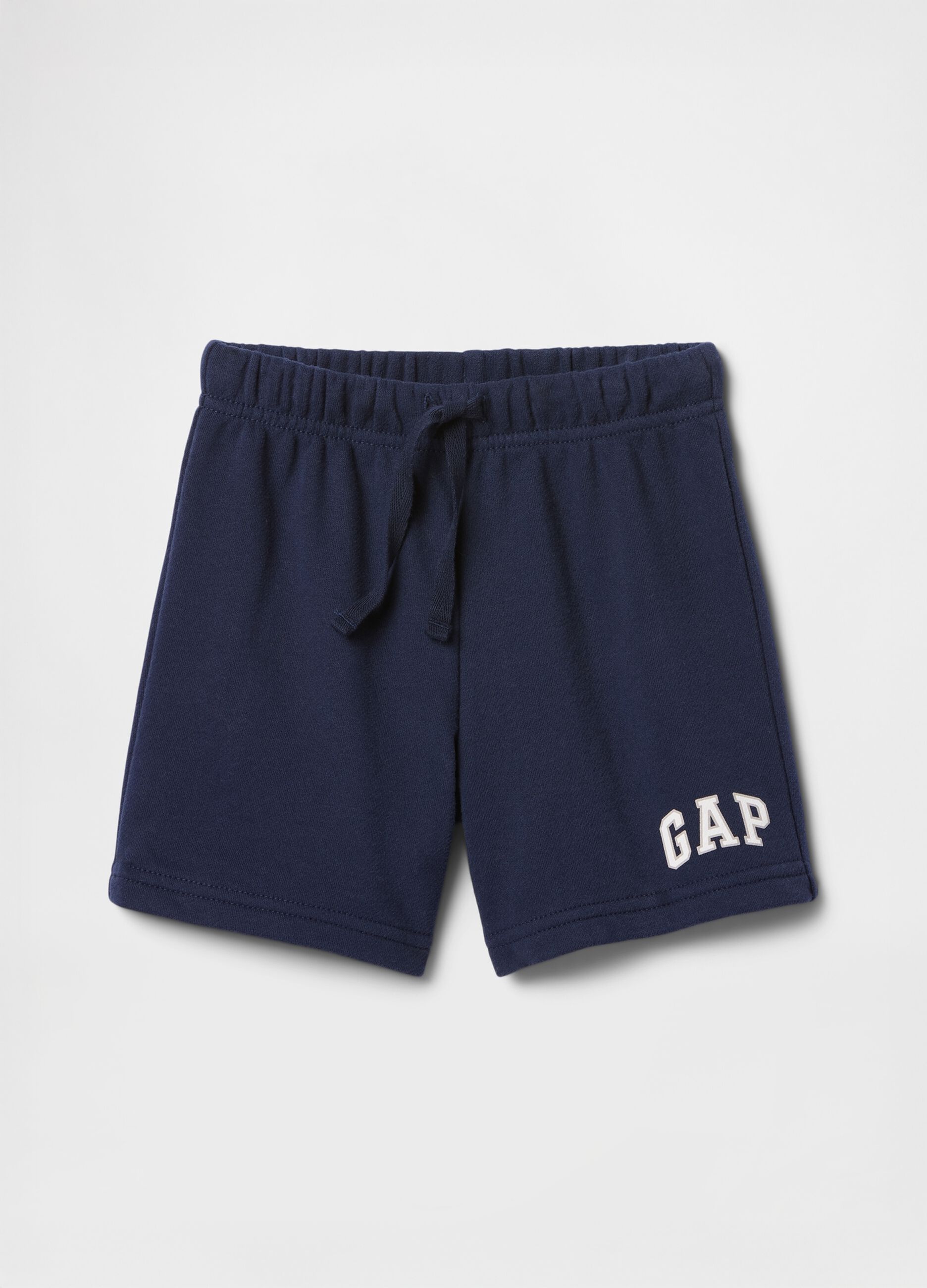 Pantaloncini da bambino blu navy in misto cotone