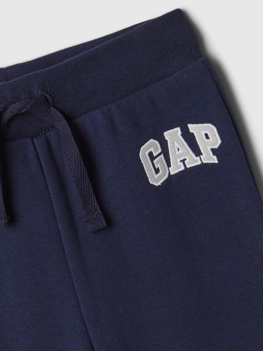 Joggers in felpa con coulisse e ricamo logo Bimbo_2