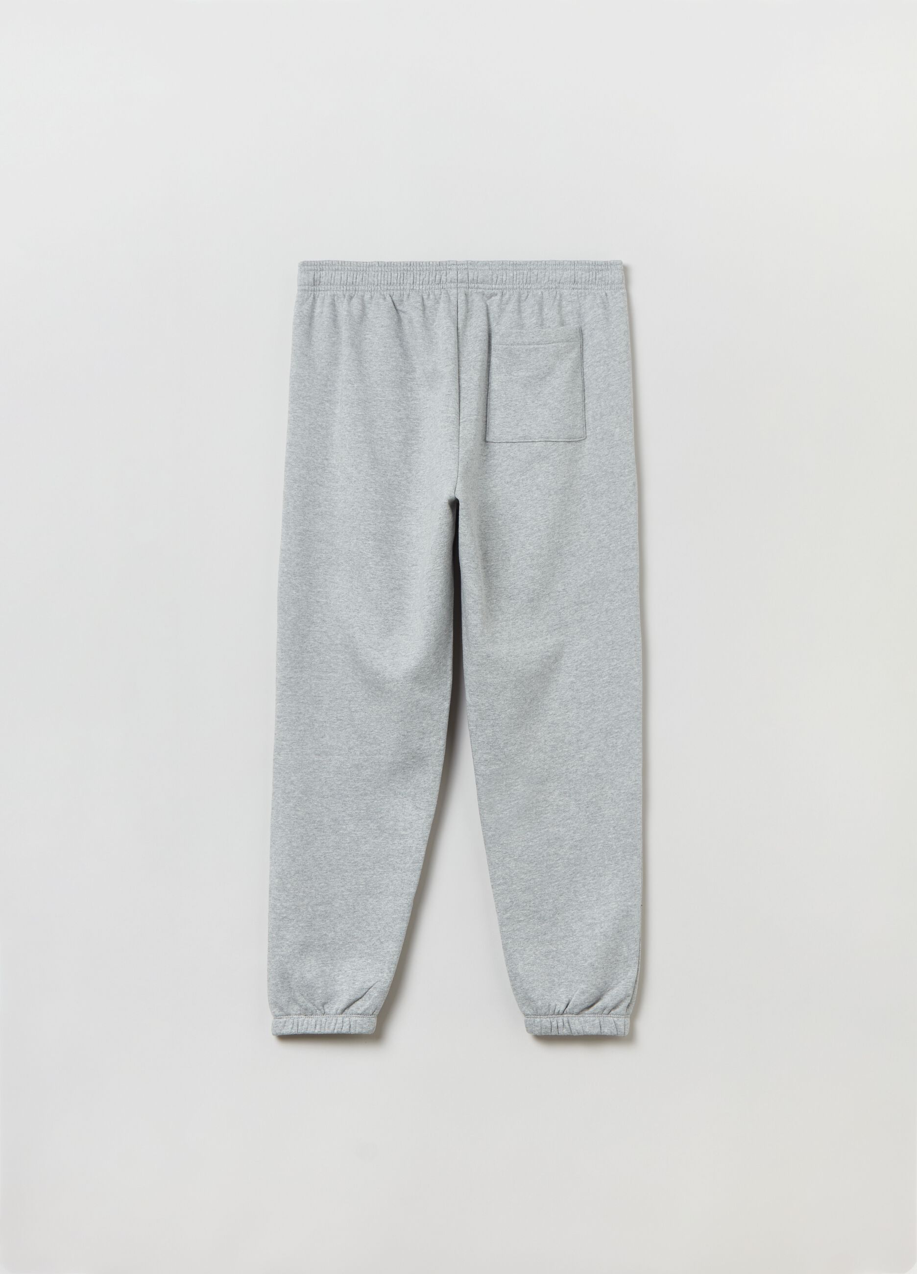 Fleece joggers with logo embroidery_1