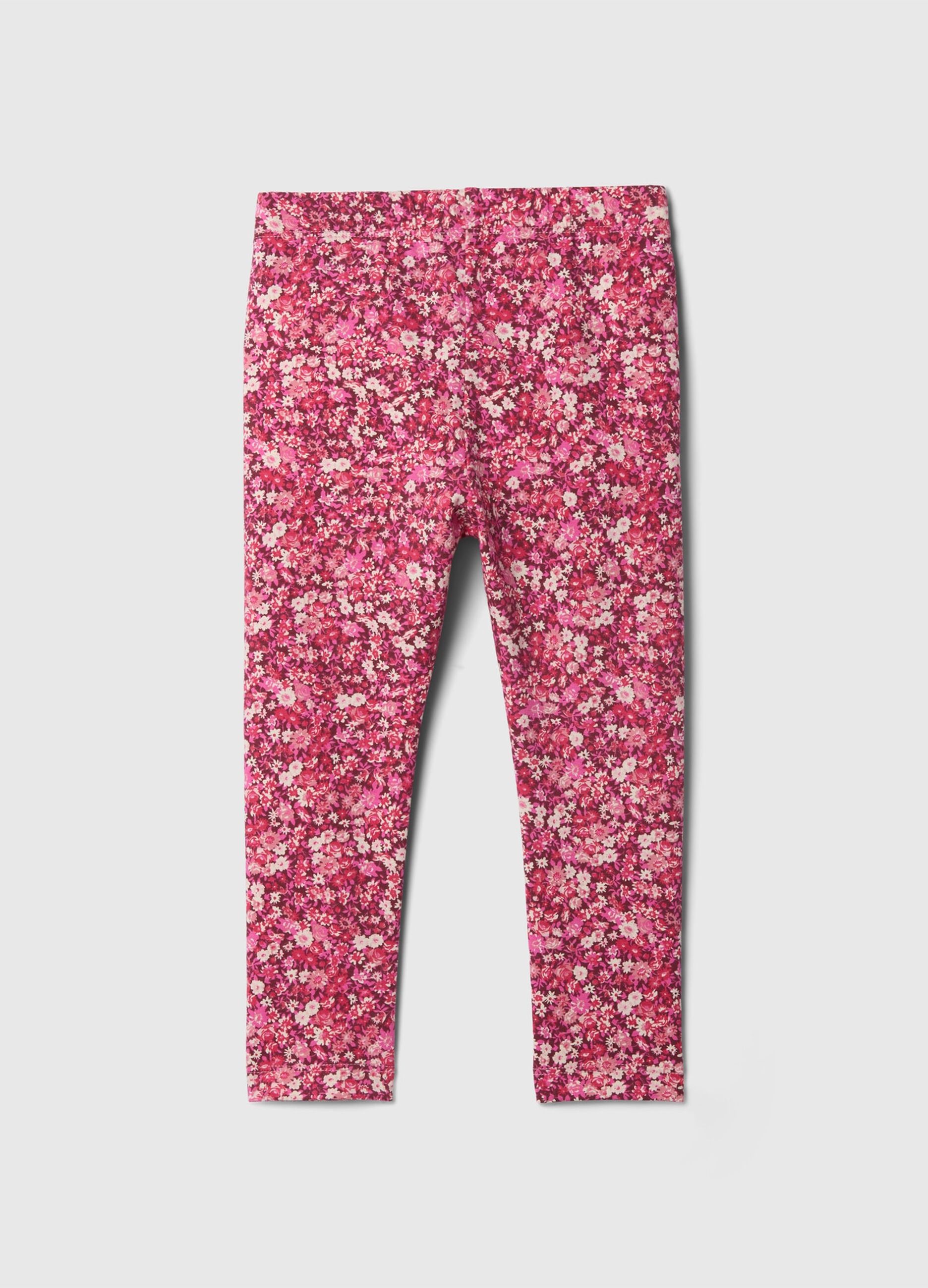Leggings in cotone stretch con stampa_1